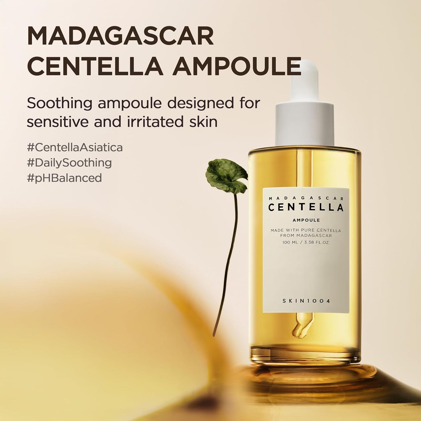 SKIN1004 Madagascar Centella Ampoule, Korean Face Serum with Centella 