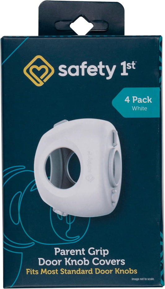 Safety 1st Parent Grip Door Knob Covers, White, One Size,4 Count (Pack