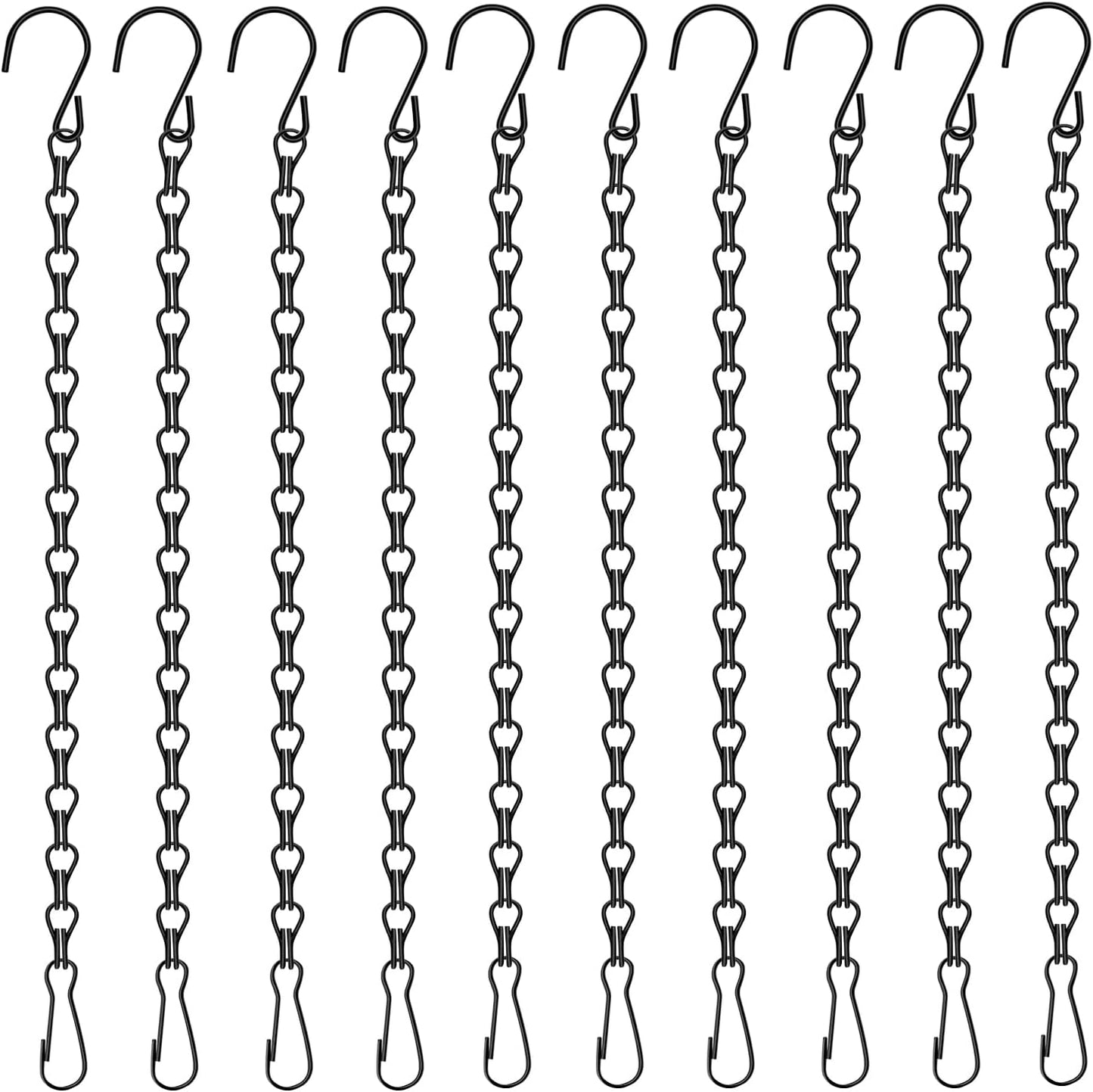 Chain for Hanging Plants,10 Pack 12.5-Inch Garden Plant Hangers for Hanging Bird Feeders,Planters,Lanterns,Wind Chimes, Chalkboards, and Ornaments.Small Chains Perfect for Indoor and Outdoor Decor
