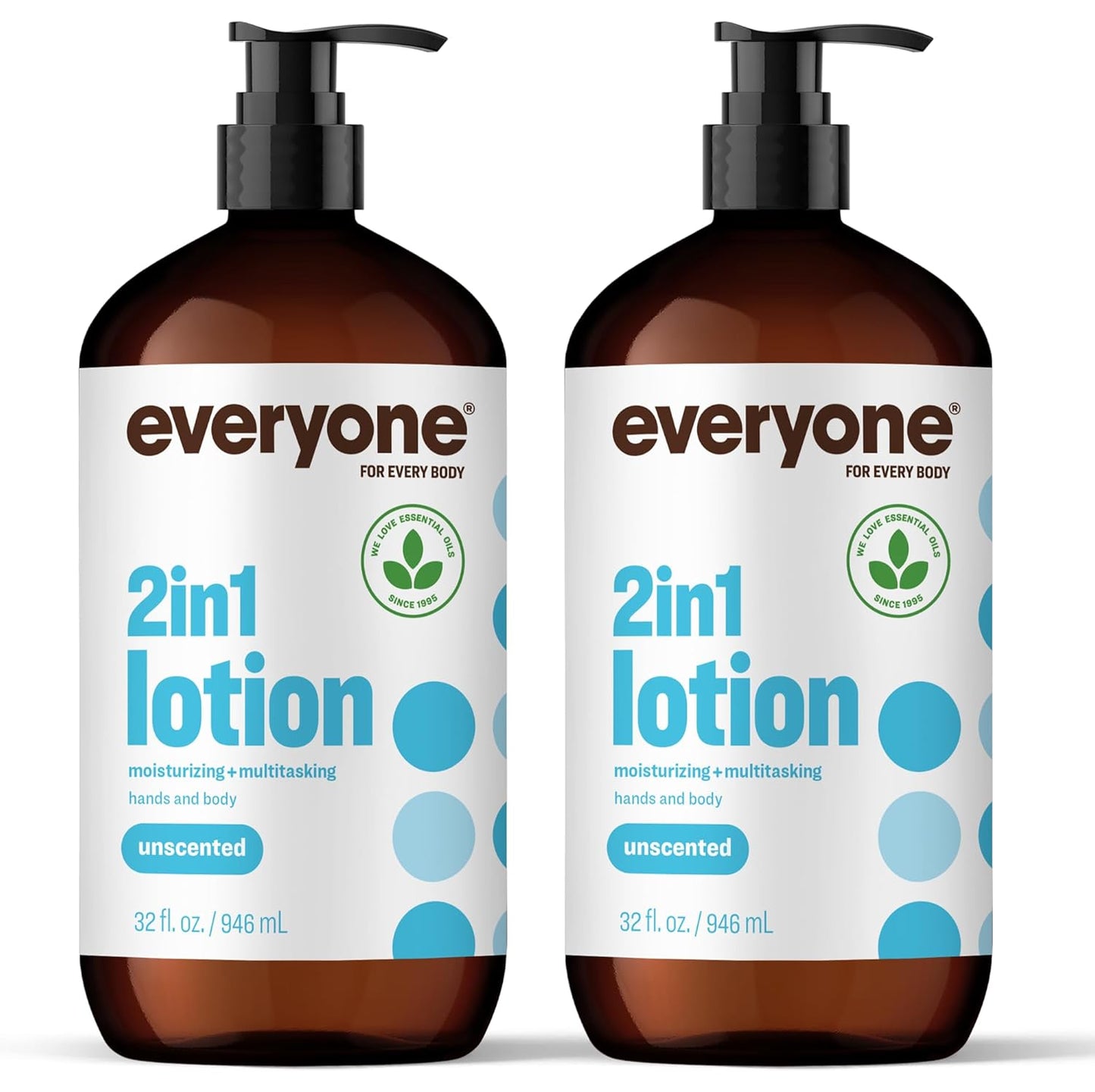 Everyone 2-in-1 Lotion for Hands/Body, 32 ounce (Pack of 2) Unscented 
