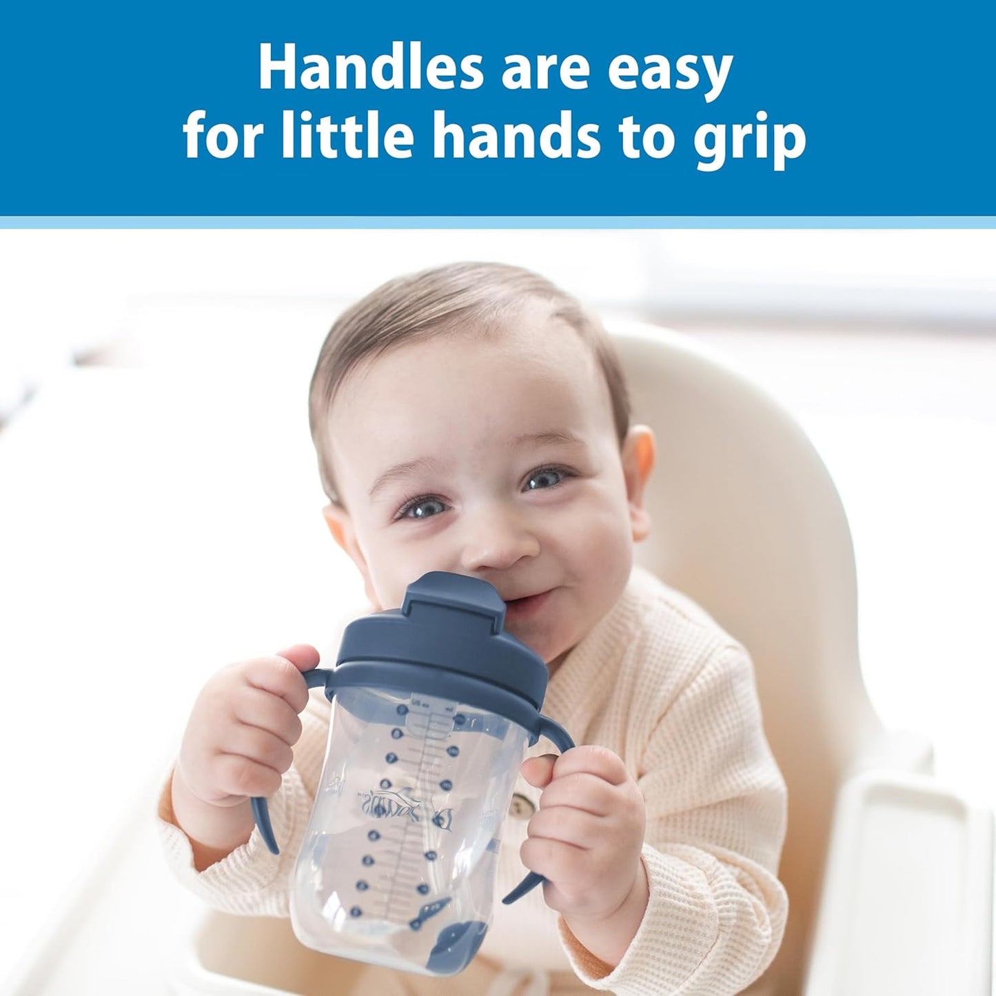 Dr. Brown's Milestones Baby's First Straw Cup, Training Cup with Weigh