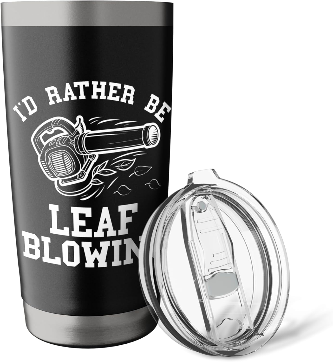 Funny Leaf Blower Shirt Landscaping Lawn Care Yard Leaves Stainless Steel Insulated Tumbler