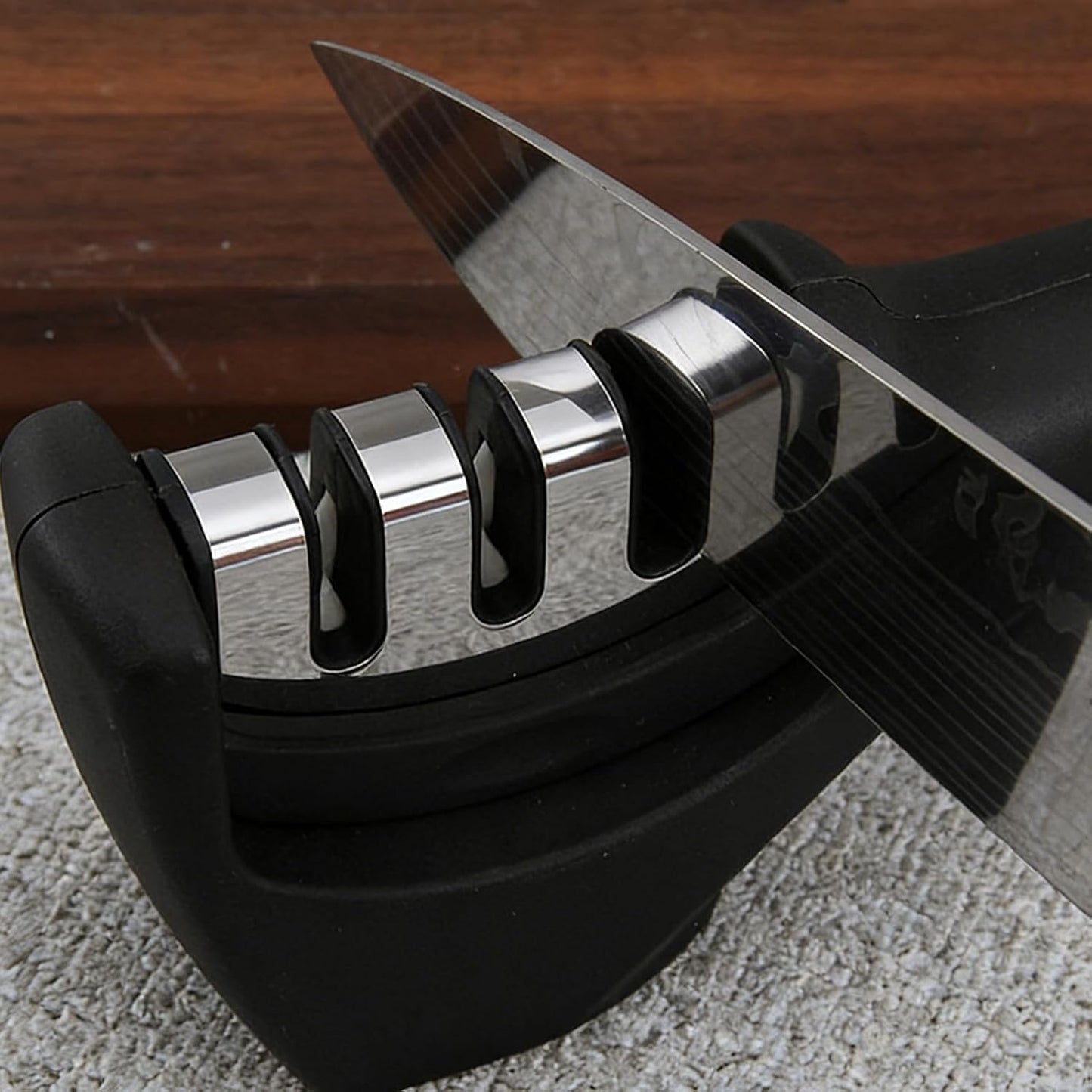 Garden Tool Sharpener - Anti Slip Base Precision Grinding Stone for Sa