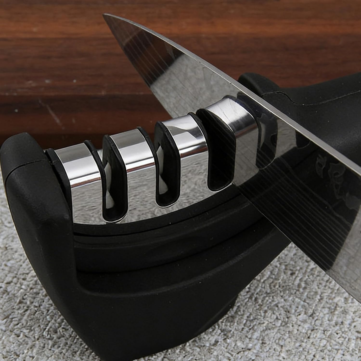 Garden Tool Sharpener - Anti Slip Base Precision Grinding Stone for Sa