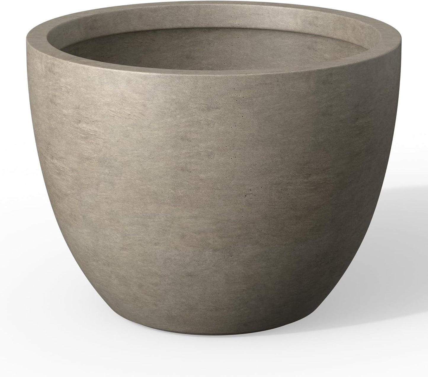 Kante 14.2 Inch Round Concrete Planter - Classic Large Indoor/Outdoor 