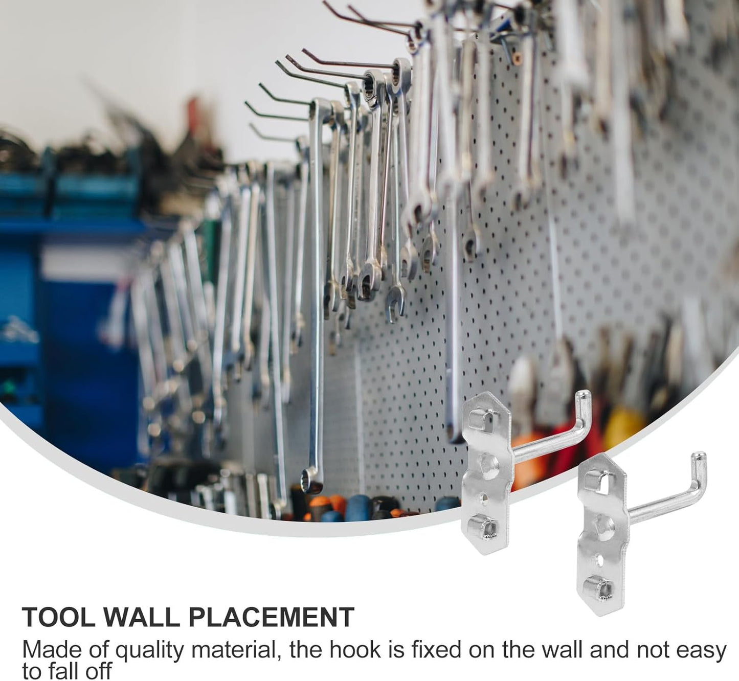 BESTOYARD 10pcs Heavy Duty Metal Wall Mount Tool Organizer Hooks 50mm 