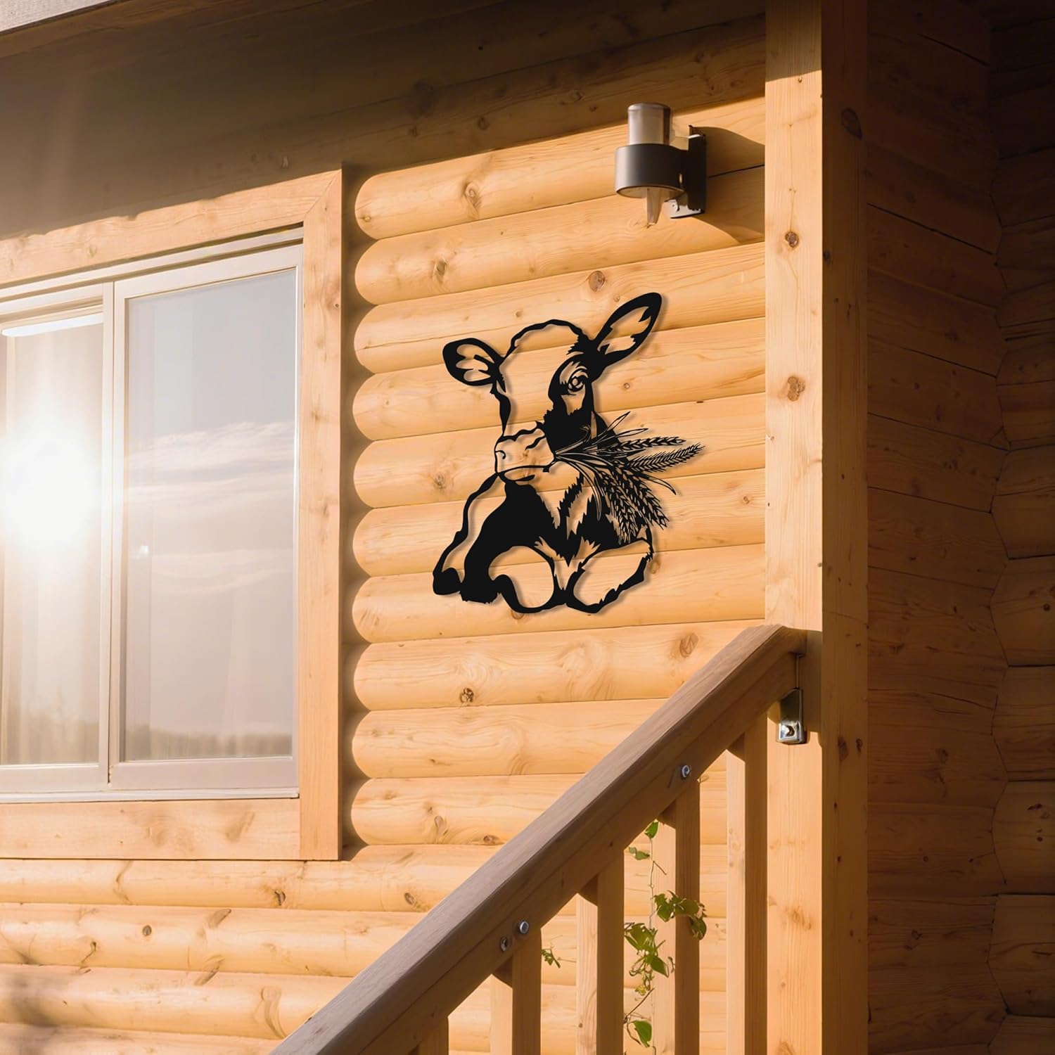 YATEASLU Cow Decor - Cow Wall Art, Metal Animal Decorations for Home, 