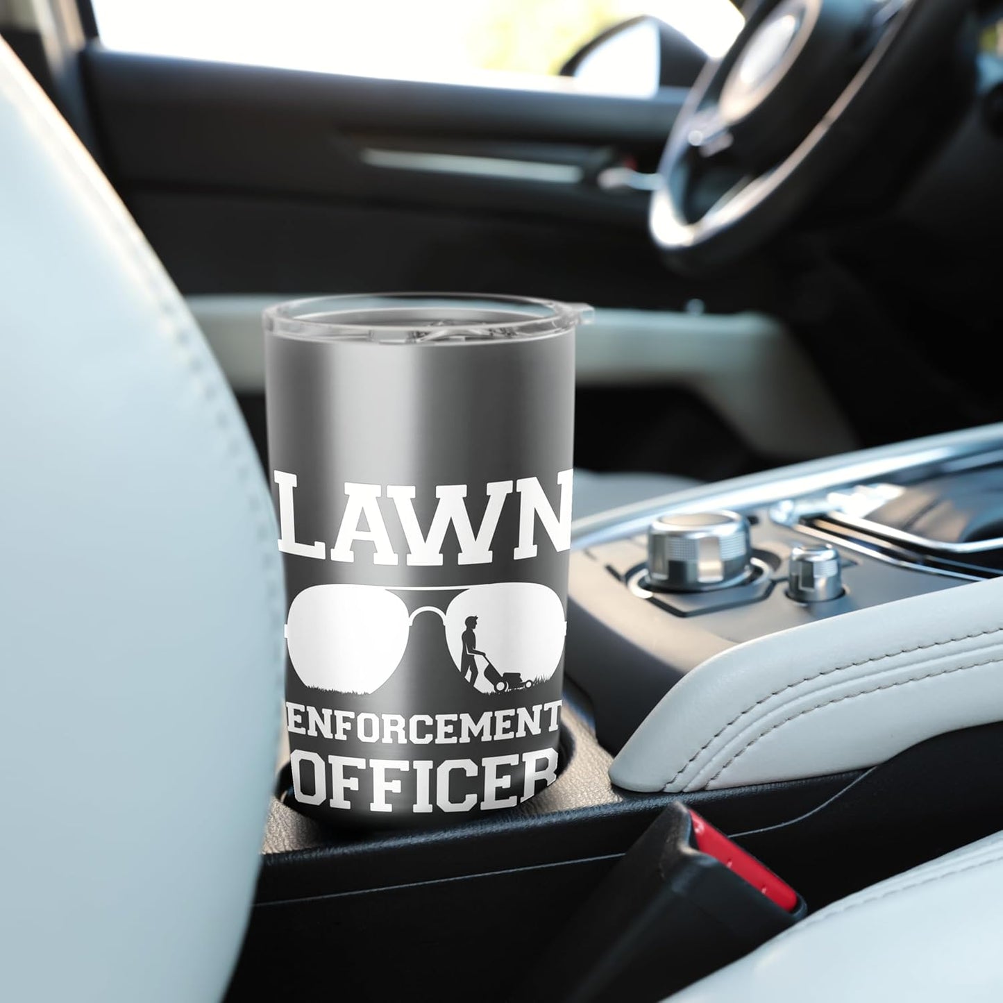 Lawn Enforcement Officer Lawn Mower Lawn Care Expert Stainless Steel Insulated Tumbler