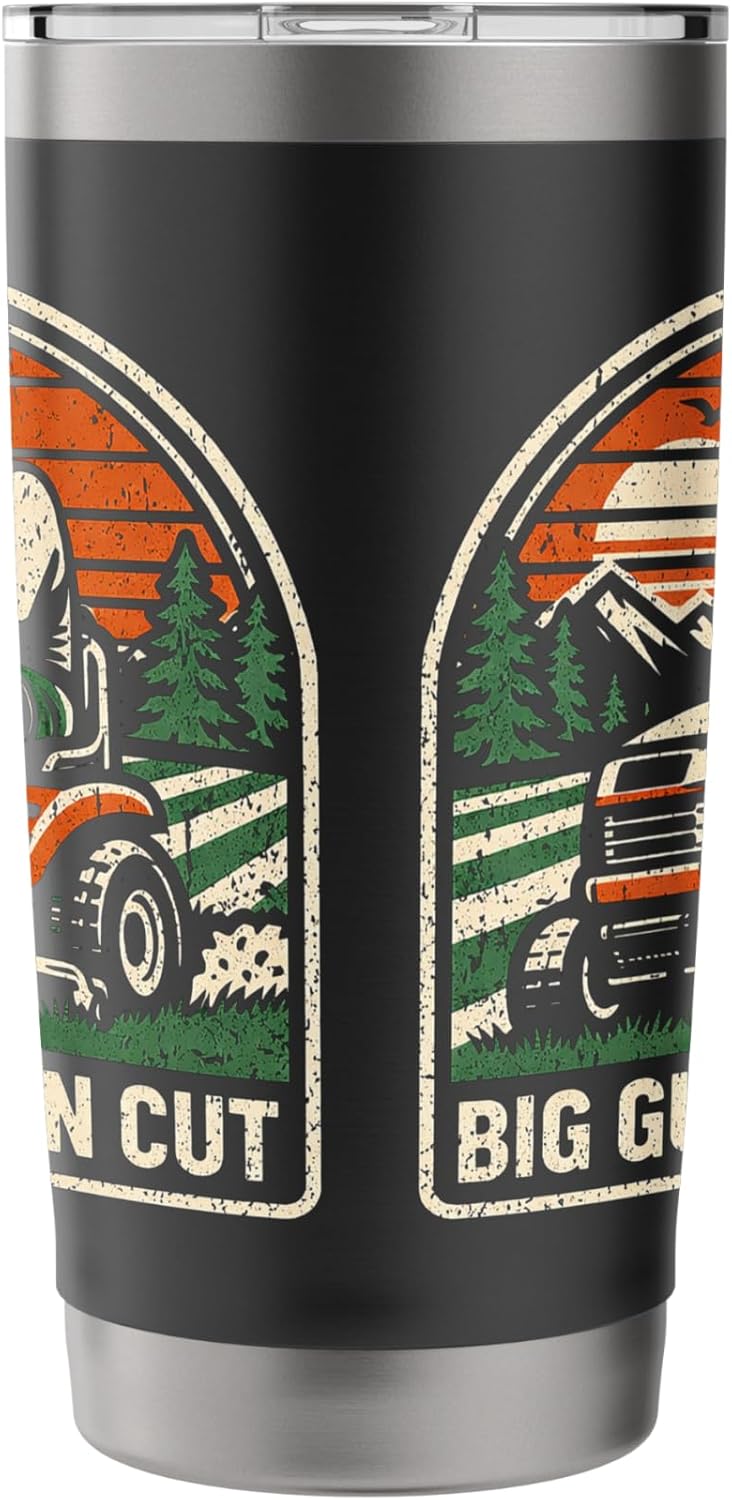 Funny Lawn Care Ride on Lawn Mower Dad Bod Father's Day Stainless Steel Insulated Tumbler