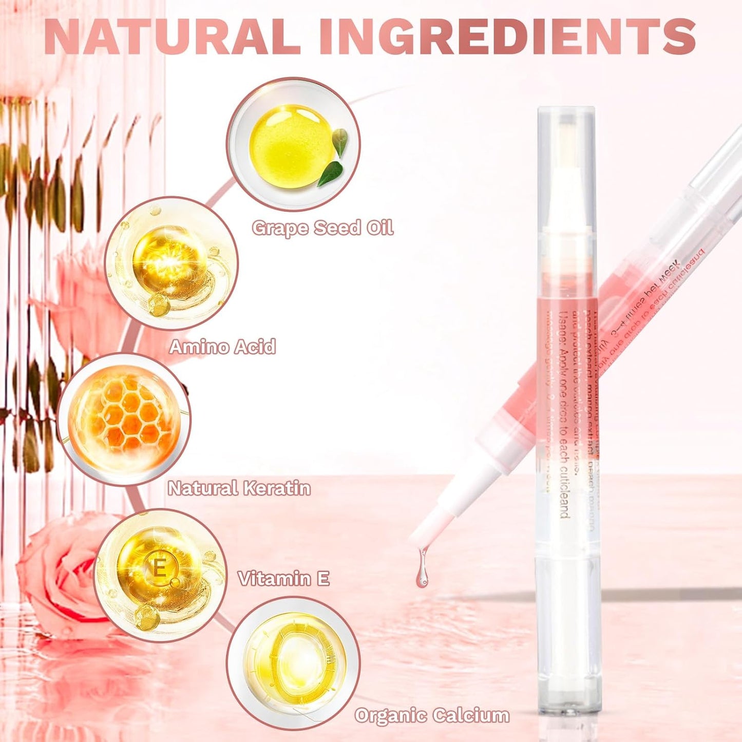 Meschett 2PCS Cuticle Oil Pens for Nail Care,Cuticle Revitalizer Oil P