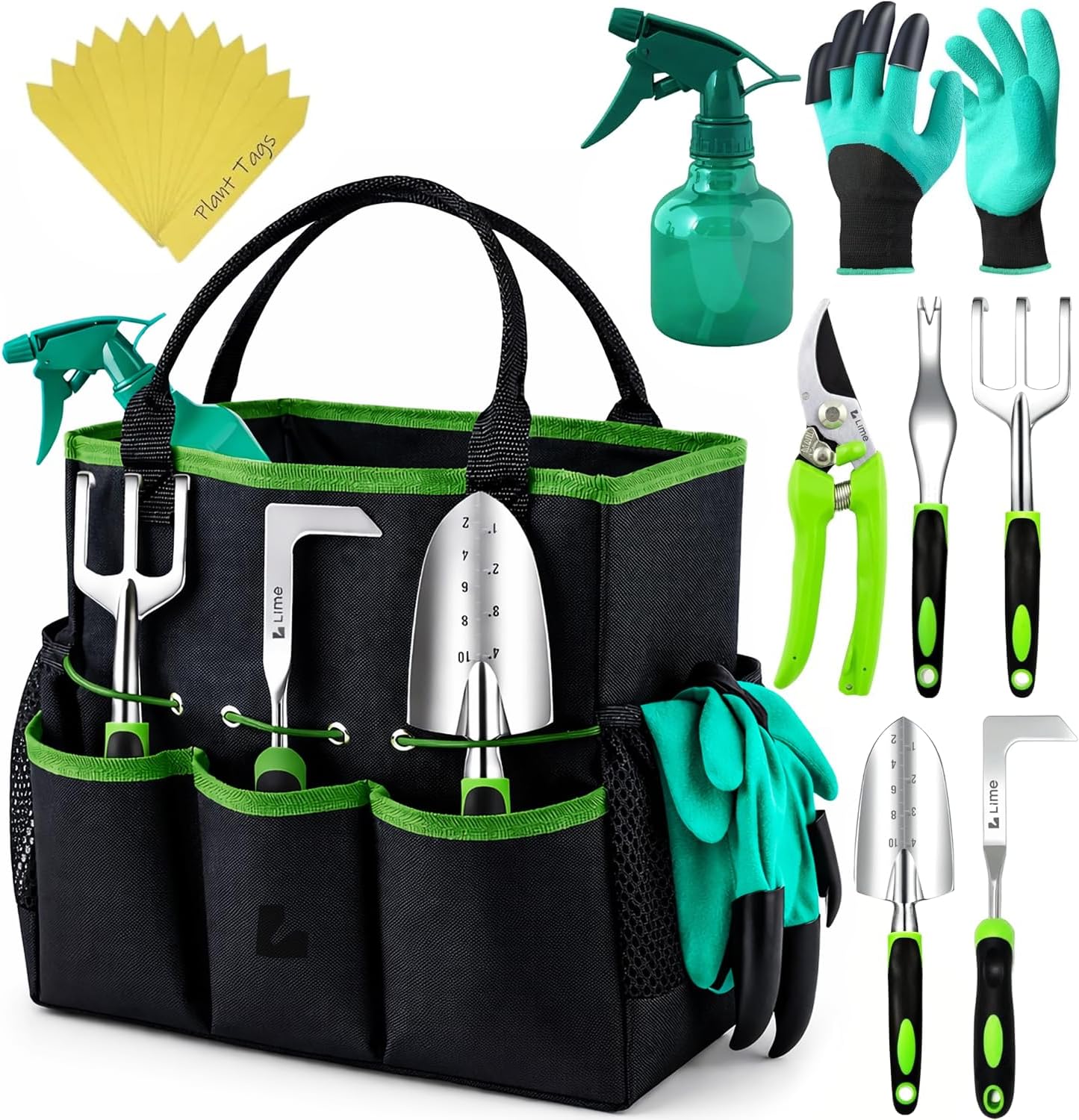 GROWIT Heavy Duty Gardening Tools - Gardening Gifts for Women, Men, Mo