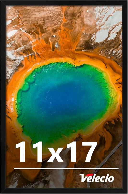 11x17 Picture Frame for Wall Display, 11x17 Black Picture Frame with S