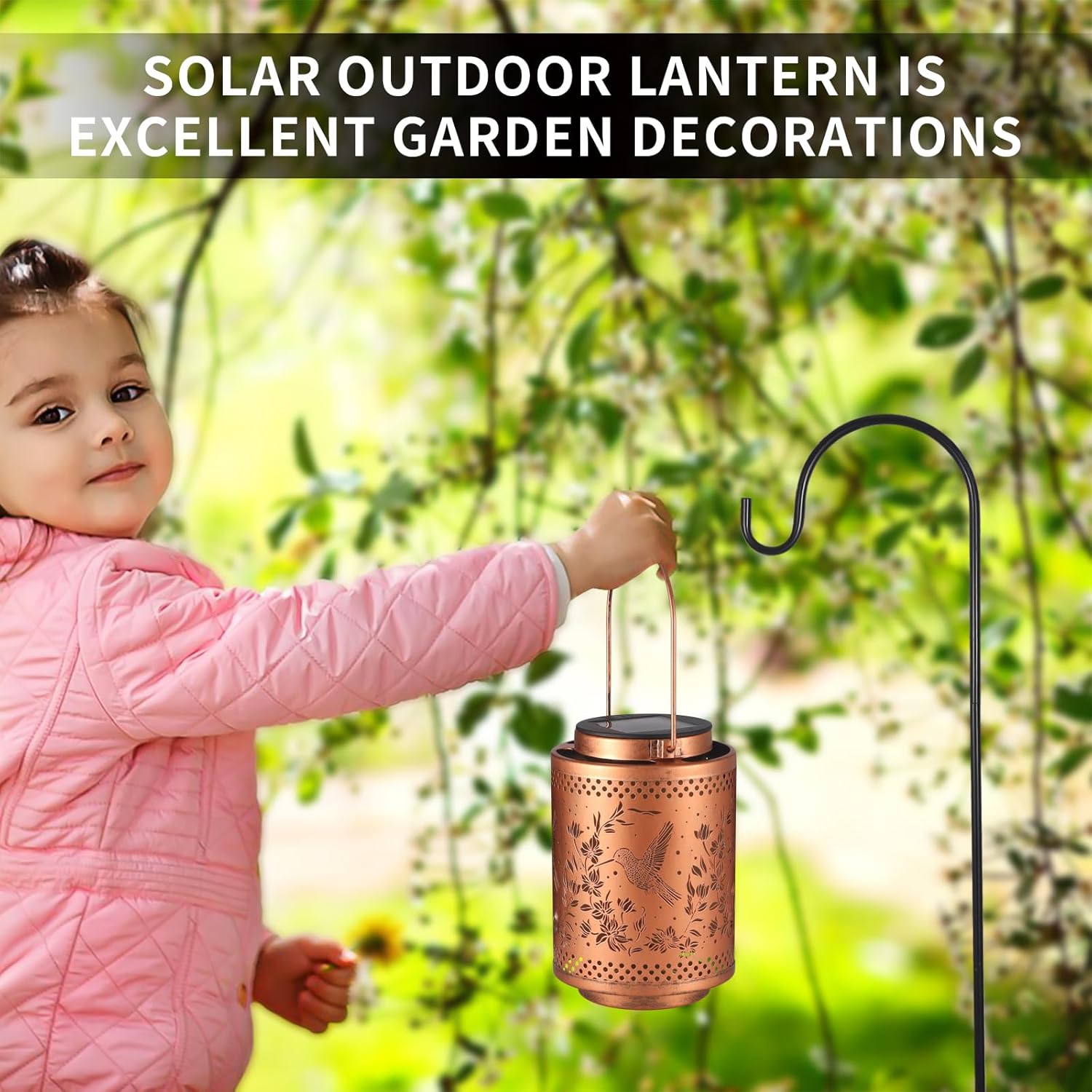 Hummingbird Solar Lanterns Garden Decor Birthday Gifts for Women Mon G