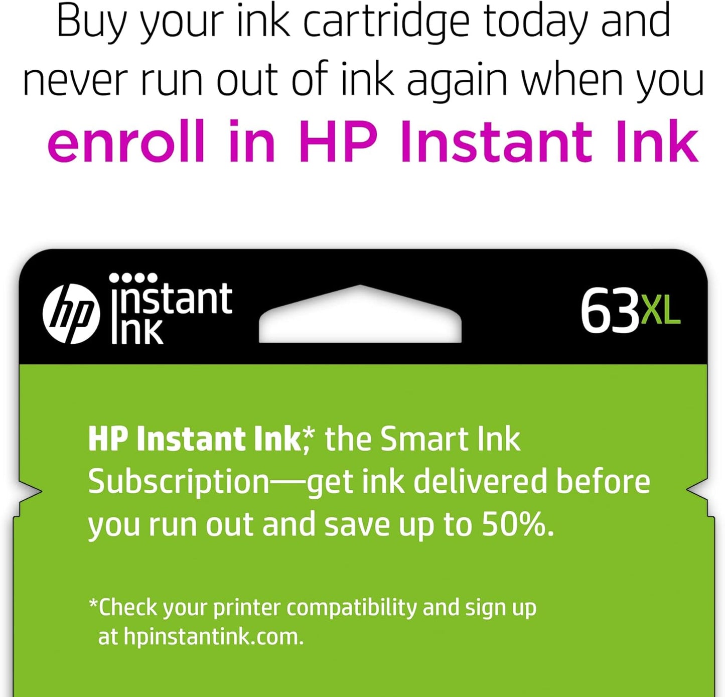 HP 63XL Tri-Color High-Yield Ink Cartridge | Works with Printer Series: DeskJet 1112, 2130, 3630, Envy 4510, 4520, OfficeJet 3830, 4650, 5200 | Eligible for Instant Ink | F6U63AN