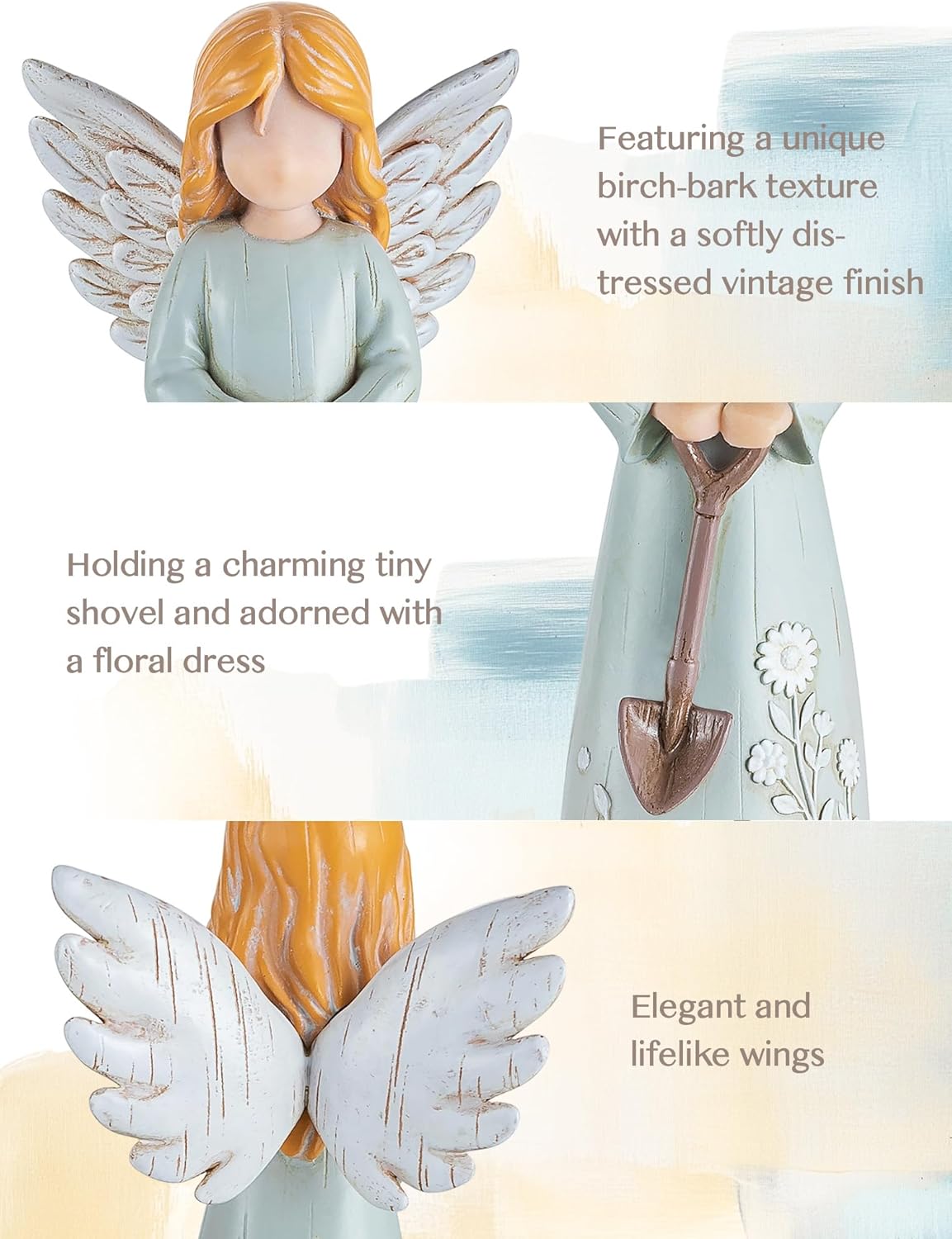 Gardening Gifts for Women: Gifts for Gardeners Woman - Garden Angel Figurine Gifts for Plant Lover - Gardening Angel Decor Gifts for Best Friends Grandma Mom Sister Christmas Birthday