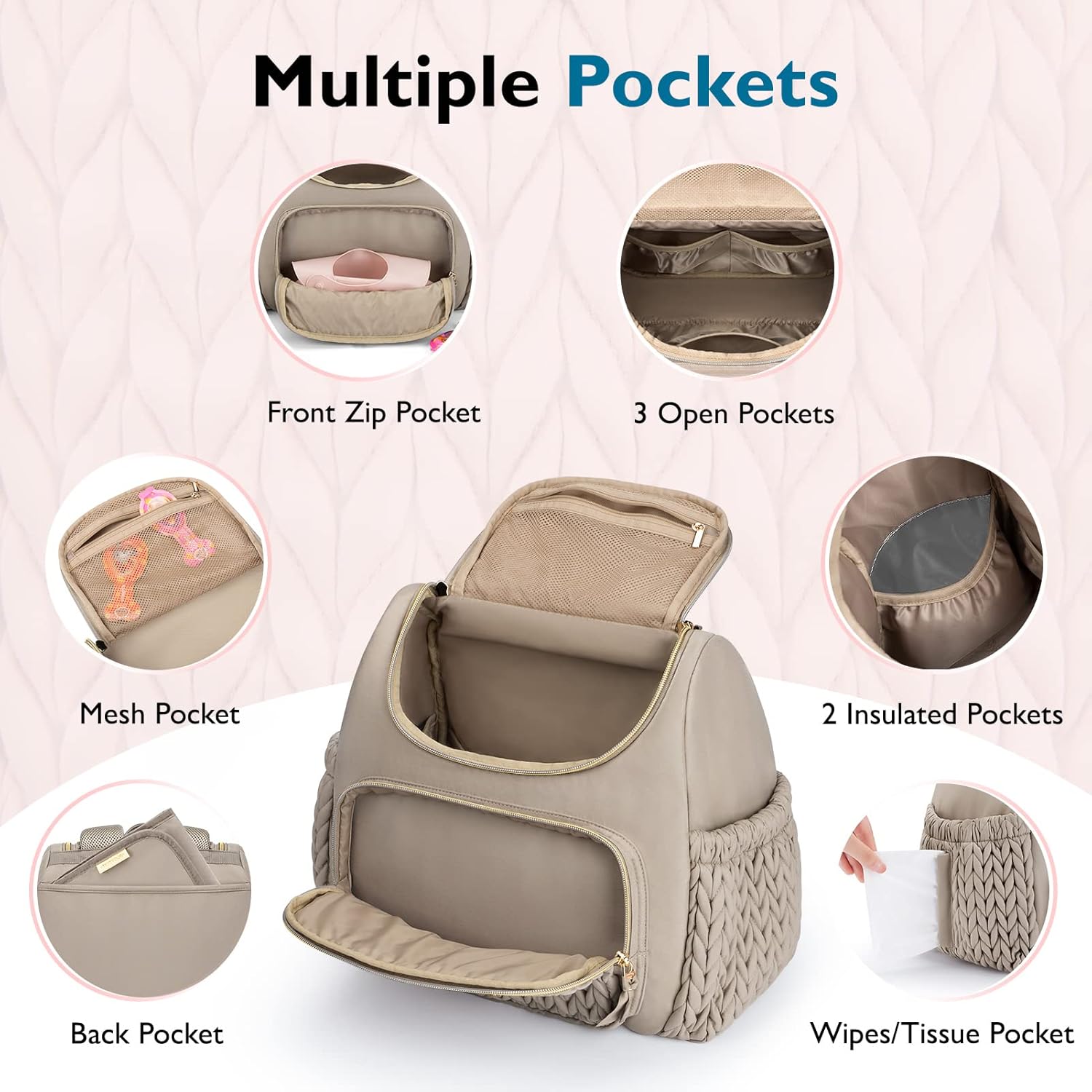 mommore Diaper Bag Small Diaper Backpack Stylish Baby Backpacks Travel