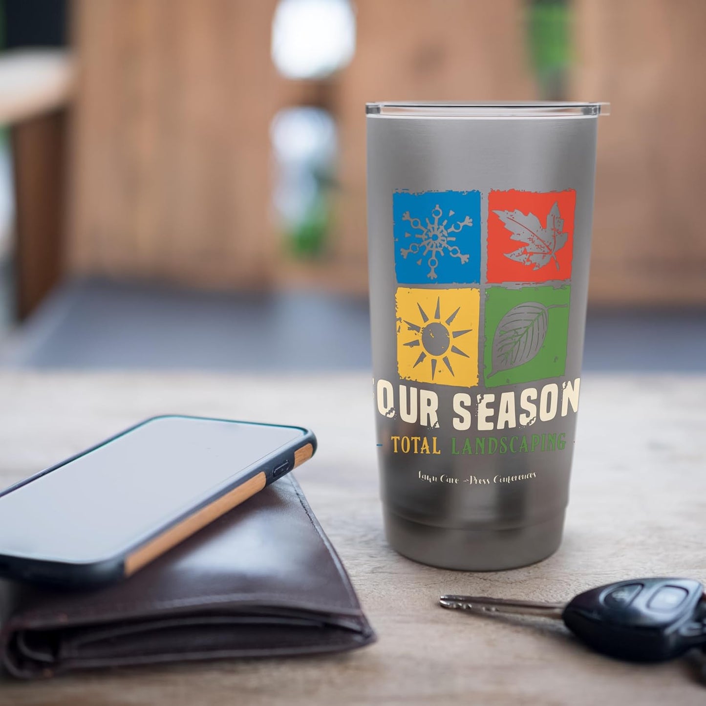 Four Season Total Landscaping Lawn Care Landscapers Stainless Steel Insulated Tumbler