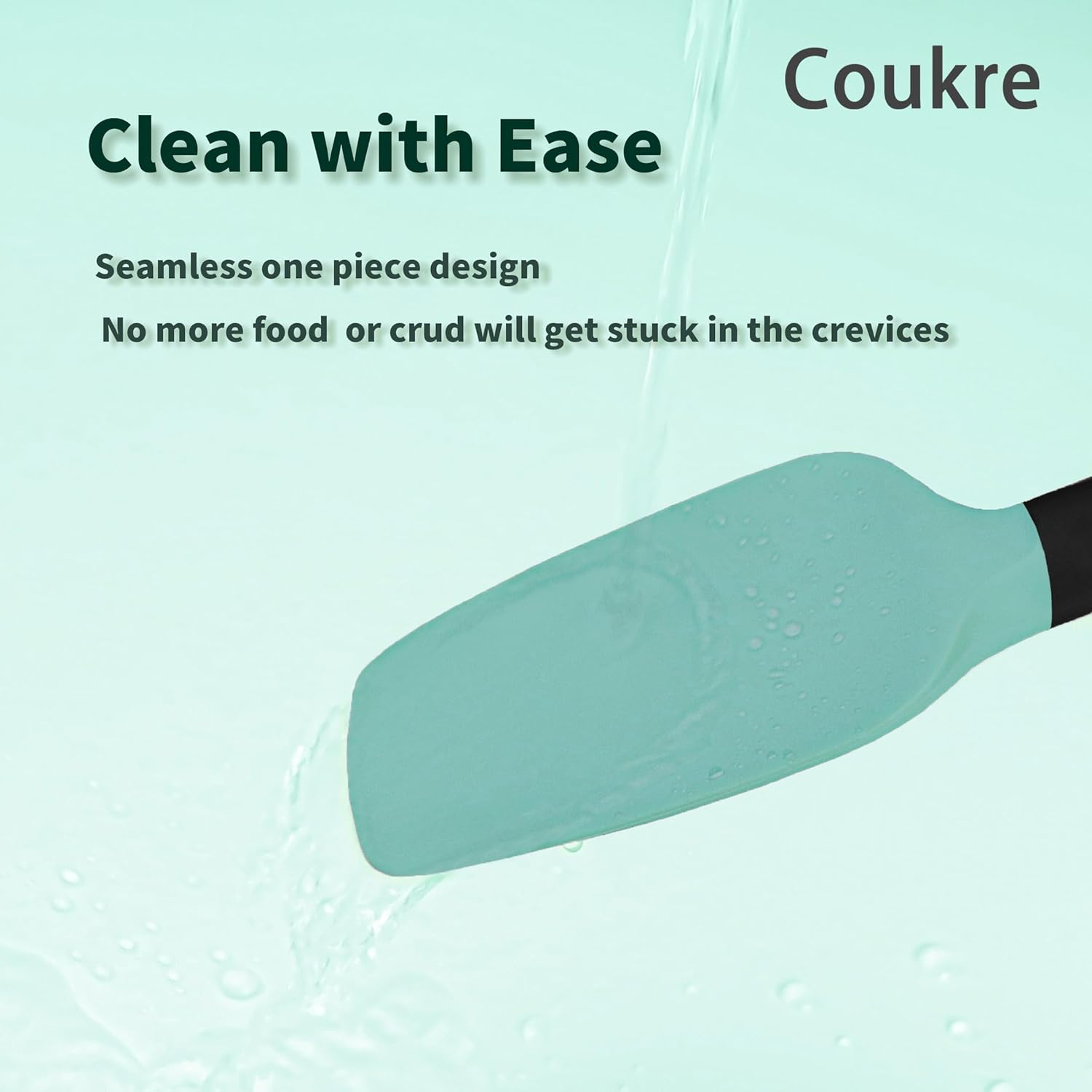 Coukre Silicone Spatula Set of 5,High Temperature Resistant, Food Grad