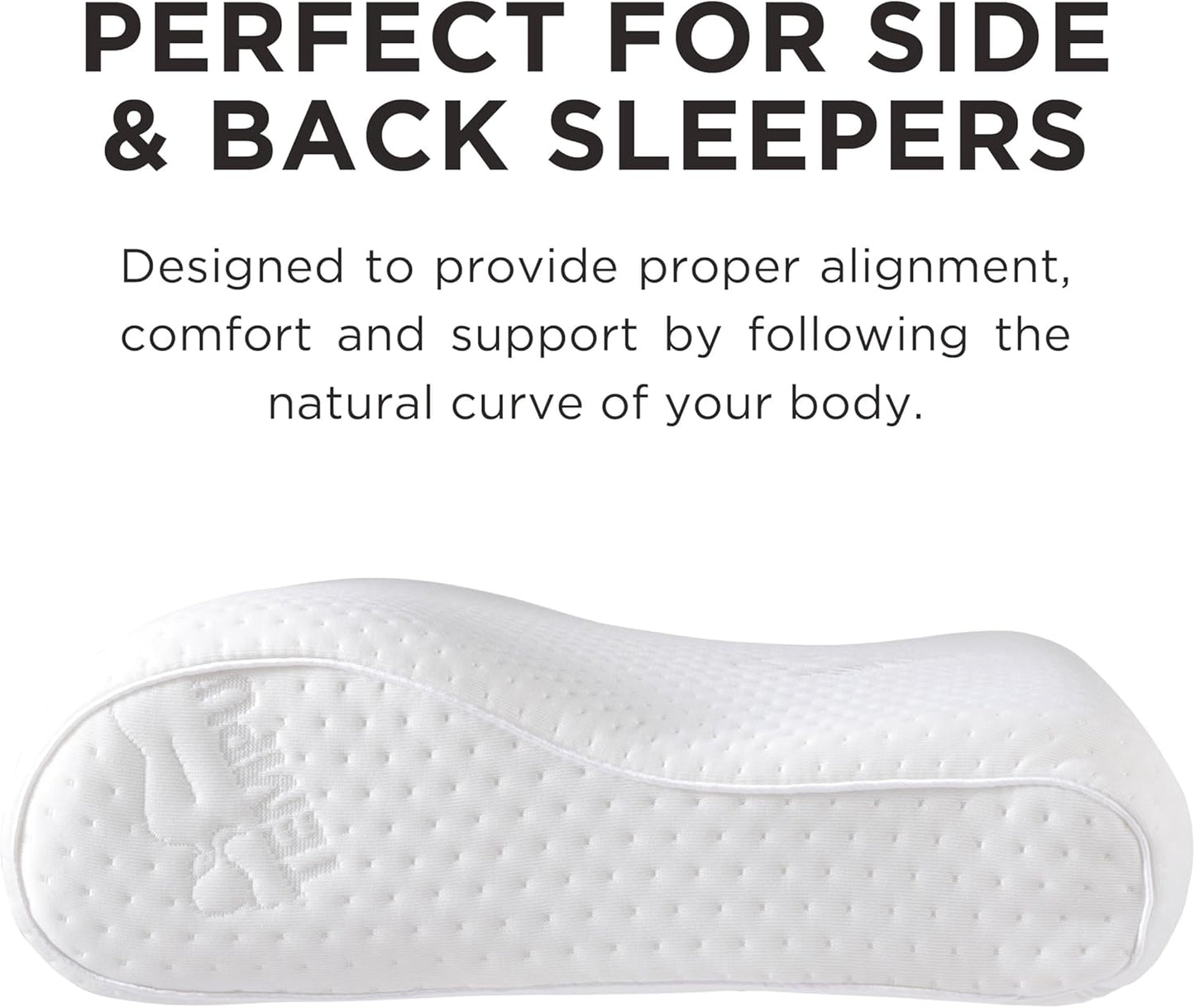Tempur-Pedic TEMPUR-Ergo Neck Pillow, Medium Profile, White