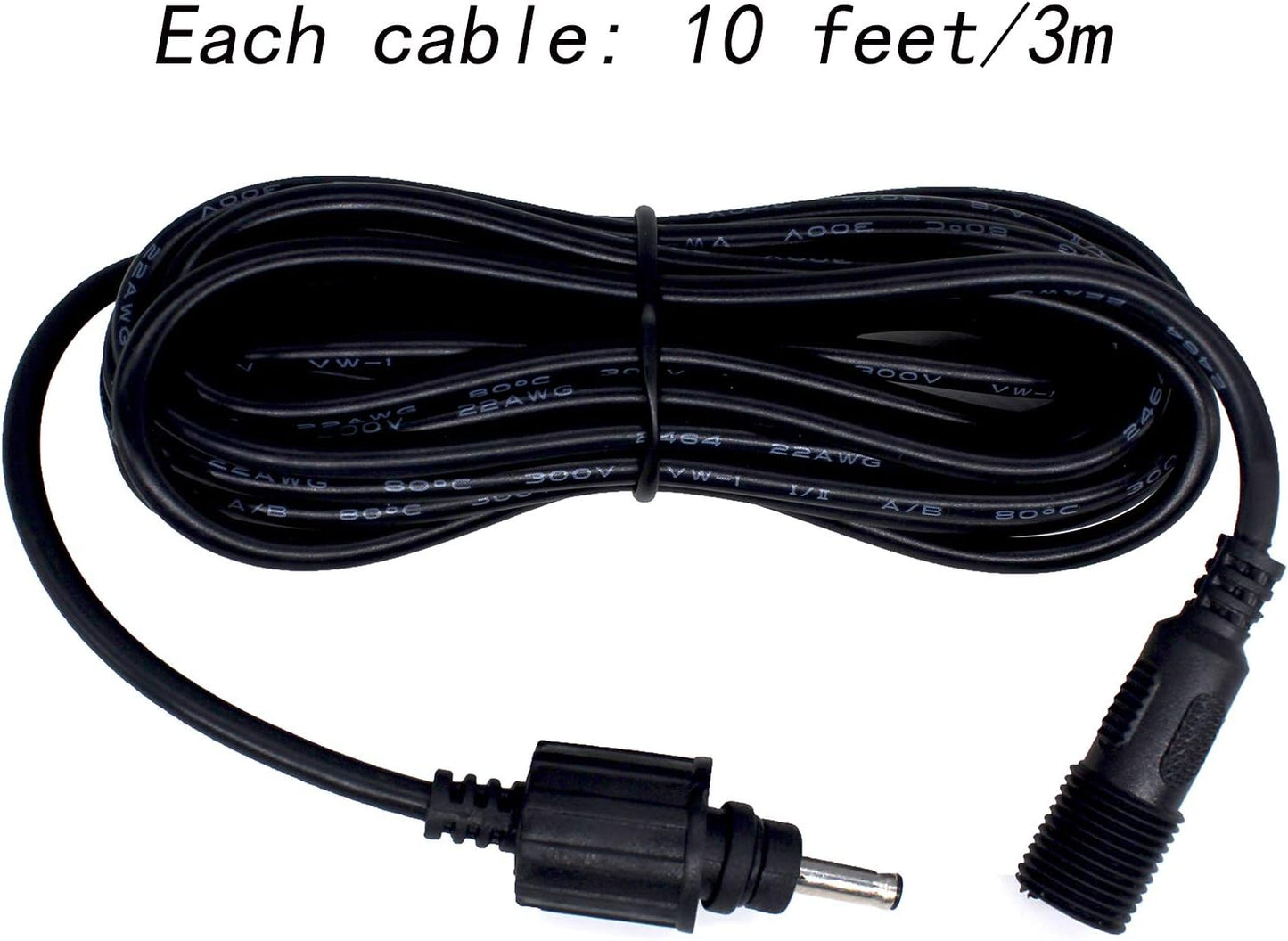 Lewisia 10 Feet Extension Cable - Solar Water Pump & Air Pump Aerator Oxygenator Extender Wires Cords (2 Pack)