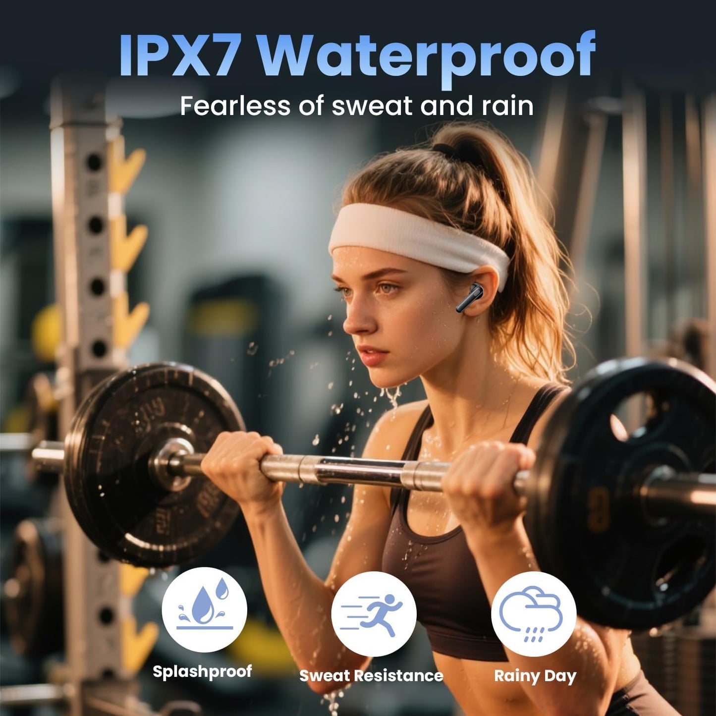 Wireless Earbuds, Bluetooth Headphones with Deep Bass Stereo, 48H Play