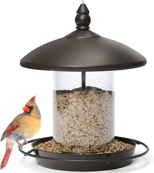 Metal Roof Bird Feeder - Chew Proof for Outdoor Hanging Wild Bird Seed