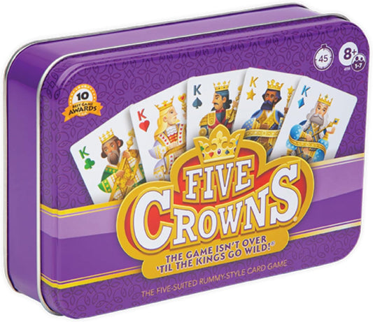 Five Crowns Collectible Tin – Card Game for Kids and Adults, Family Ga