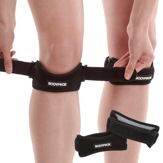Bodyprox Patella Tendon Knee Strap 2 Pack, Knee Pain Relief Support Br