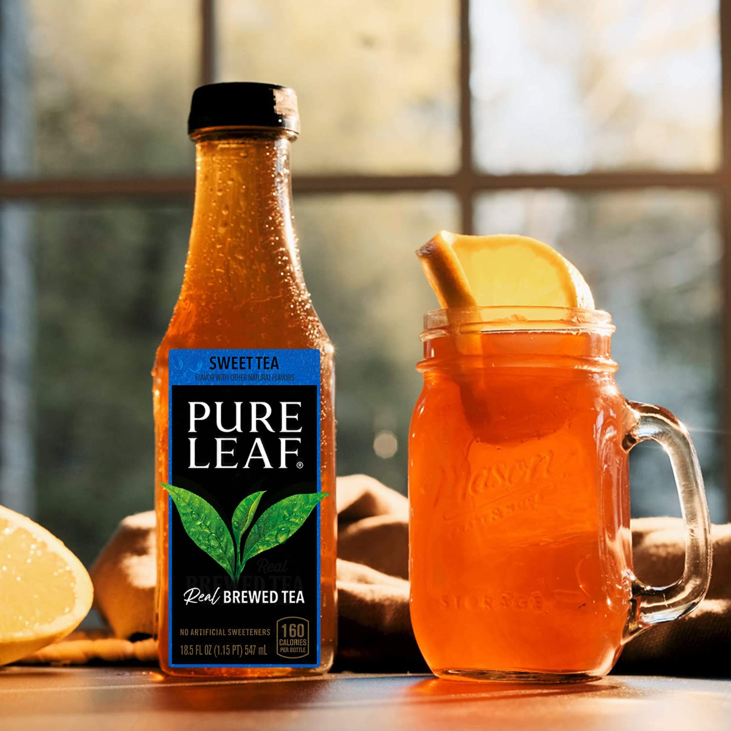 Pure Leaf Iced Tea, Sweet Tea, Real Brewed Tea, 18.5 Fl Oz Bottles (Pa