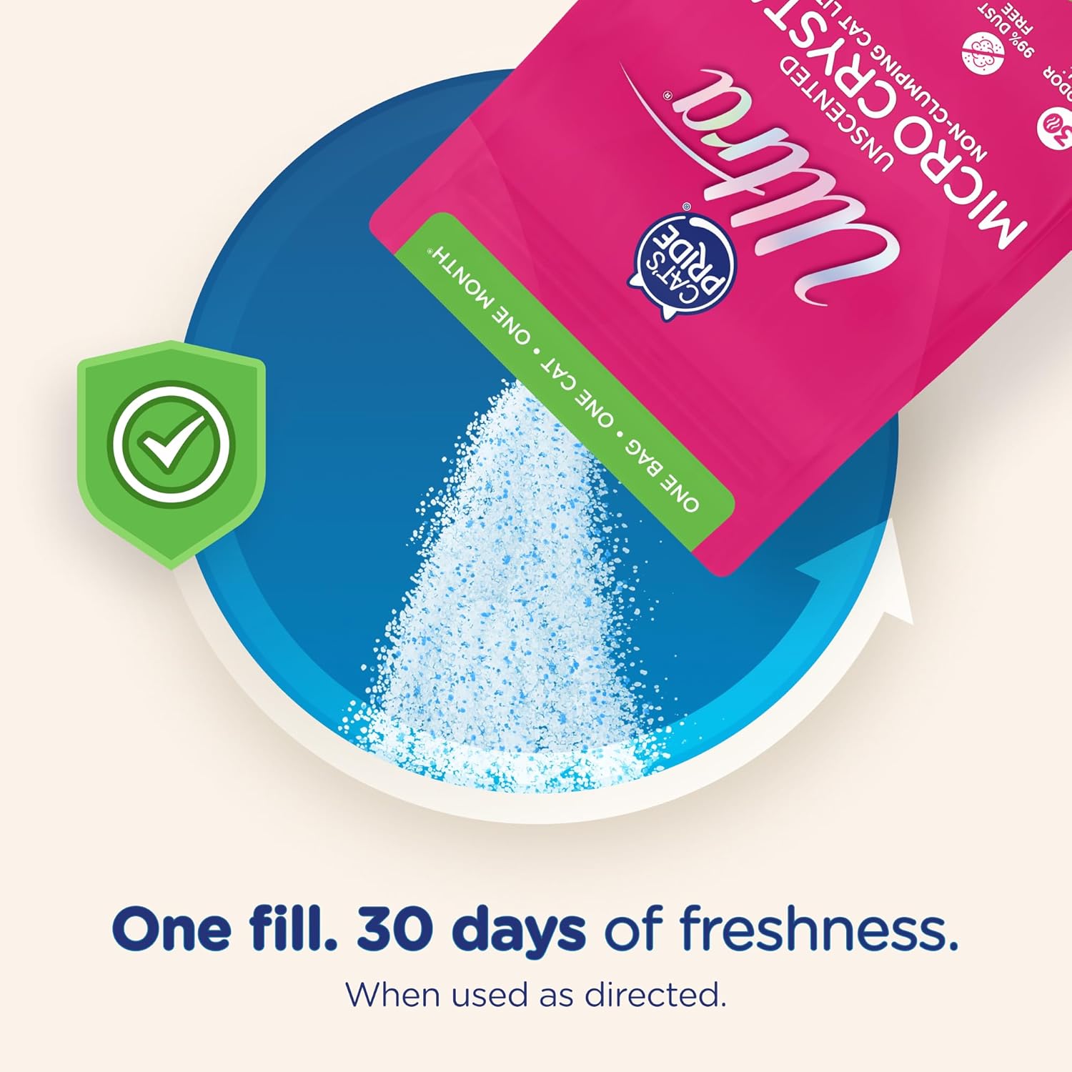 Ultra Micro Crystals Cat Litter - 99.9% Dust Free, Soft on Paws, Fragr