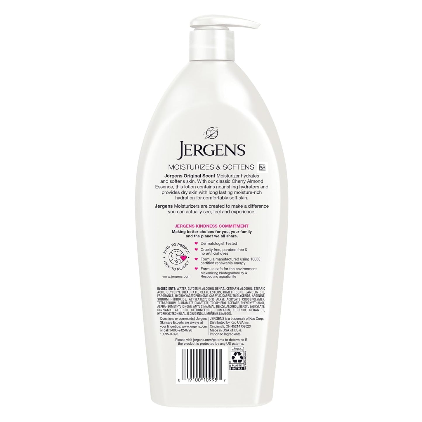 Jergens Original Scent Dry Skin Body Lotion, Hand and Body Moisturizer