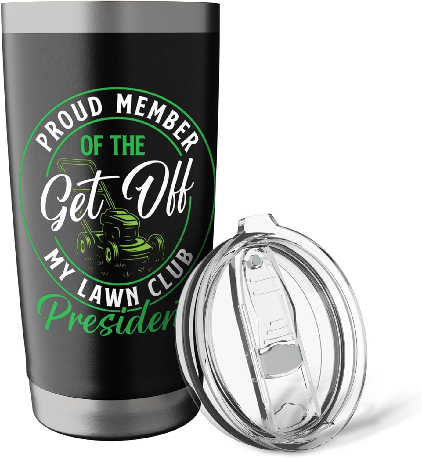 Get Off My Lawn Club - Landscaping Lawn Mower Mowing Stainless Steel Insulated Tumbler