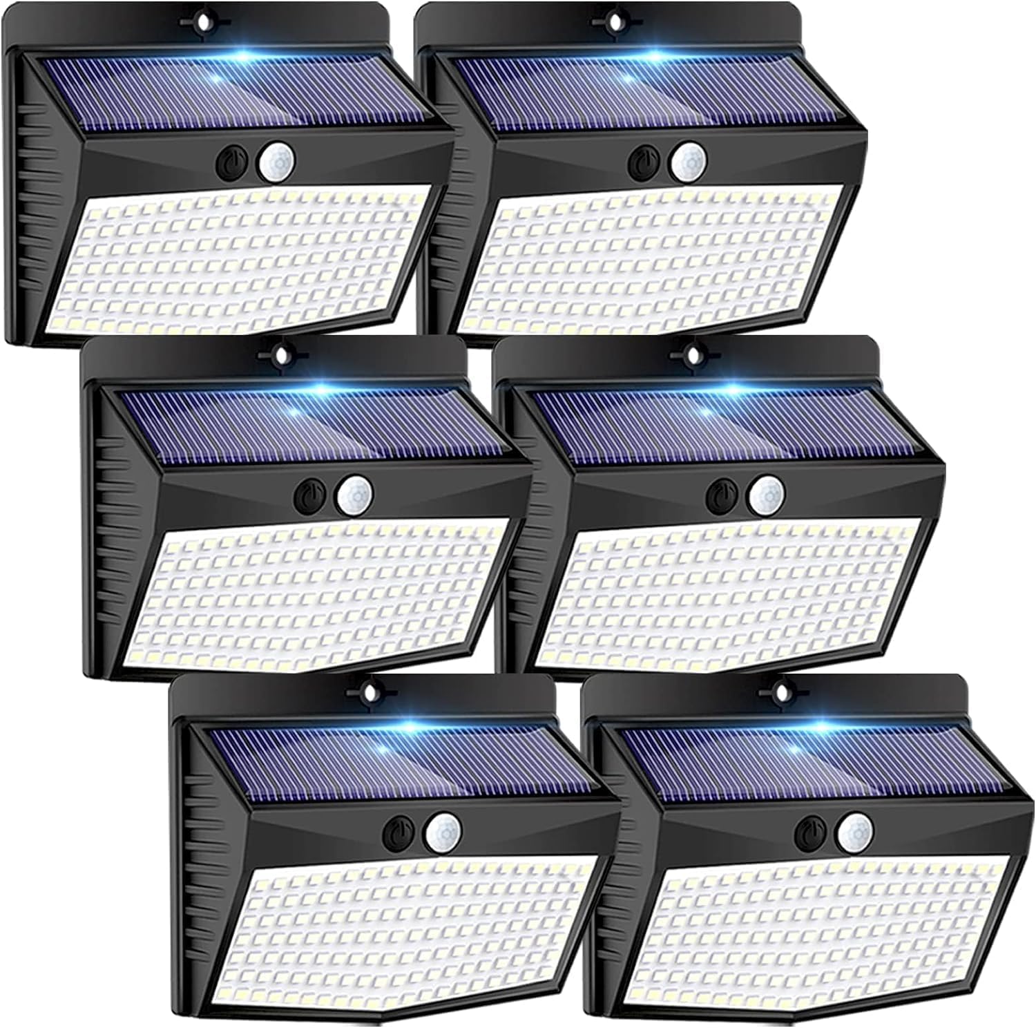 Peasur [6 Packs] Solar Lights Outdoor Motion Sensor Solar Security Lig