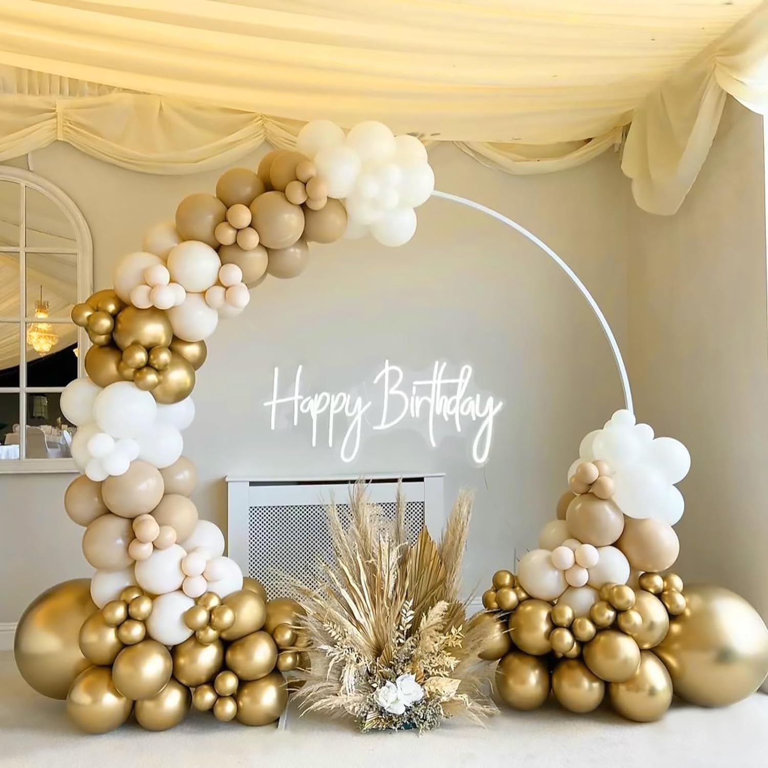 100pcs Metallic Gold Balloons 12 inch, Chrome Gold Balloons with Gold 