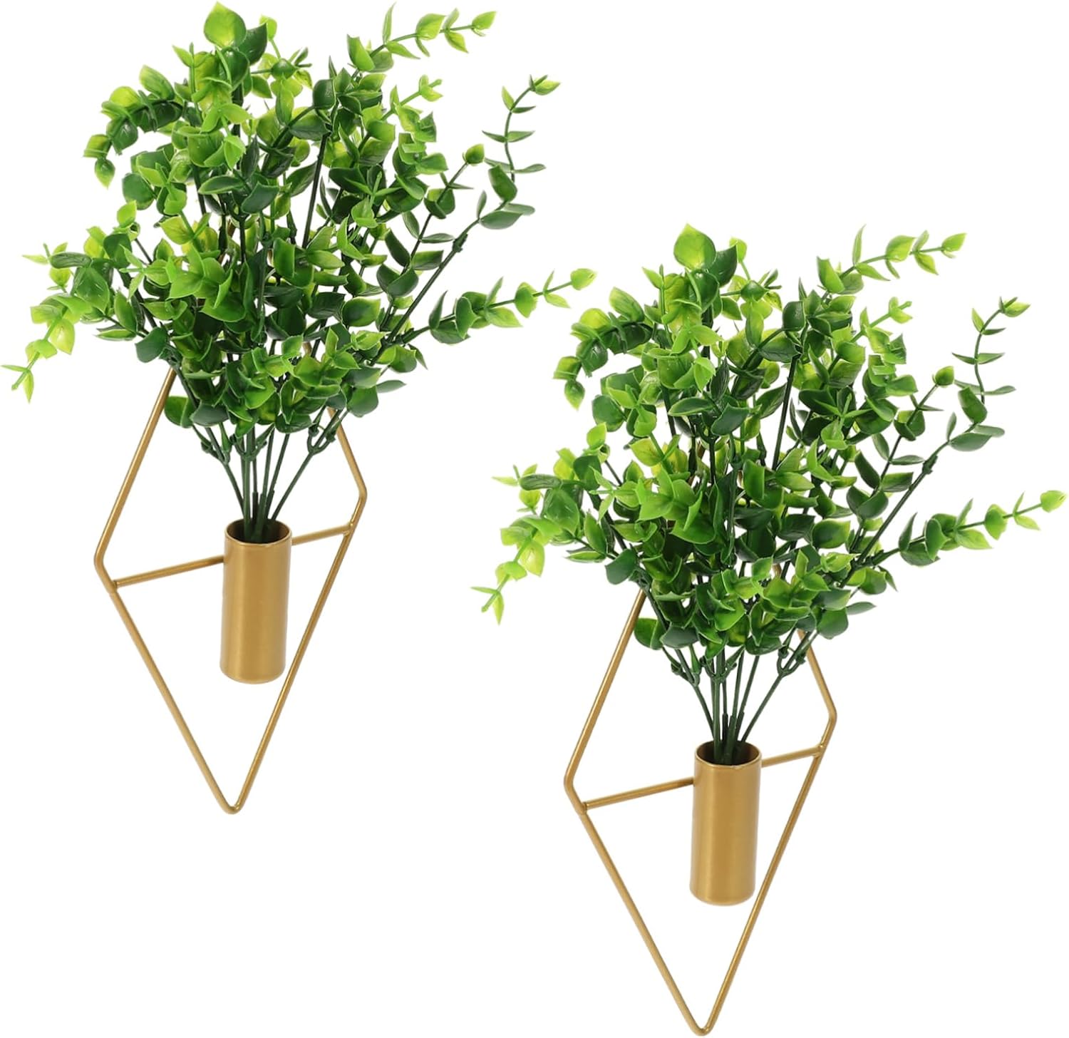 ERINGOGO Hanging Flowerpot Set Geometric Iron Wall Planter Dry Flower 