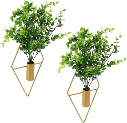 ERINGOGO Hanging Flowerpot Set Geometric Iron Wall Planter Dry Flower 