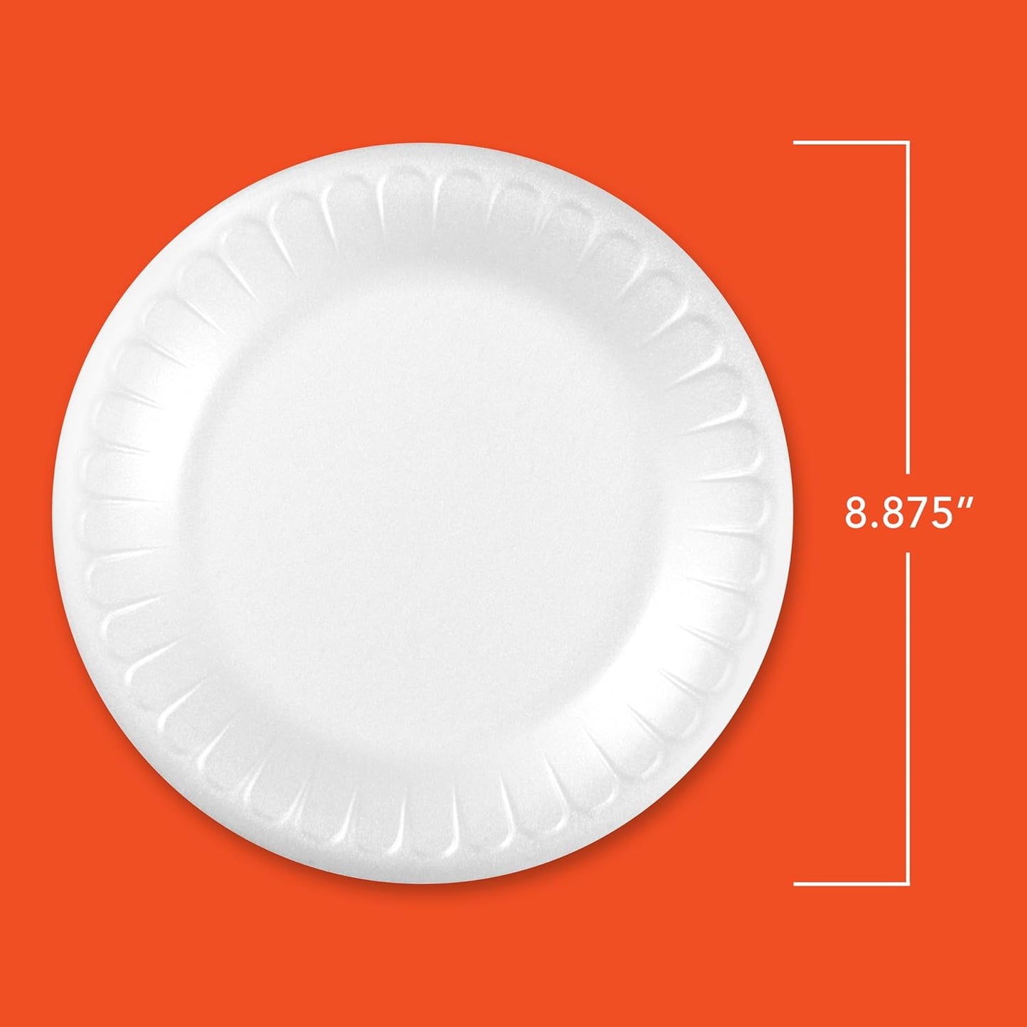 Hefty Everyday 9 Inch Foam Plates, White, 45 Count (Pack of 1)