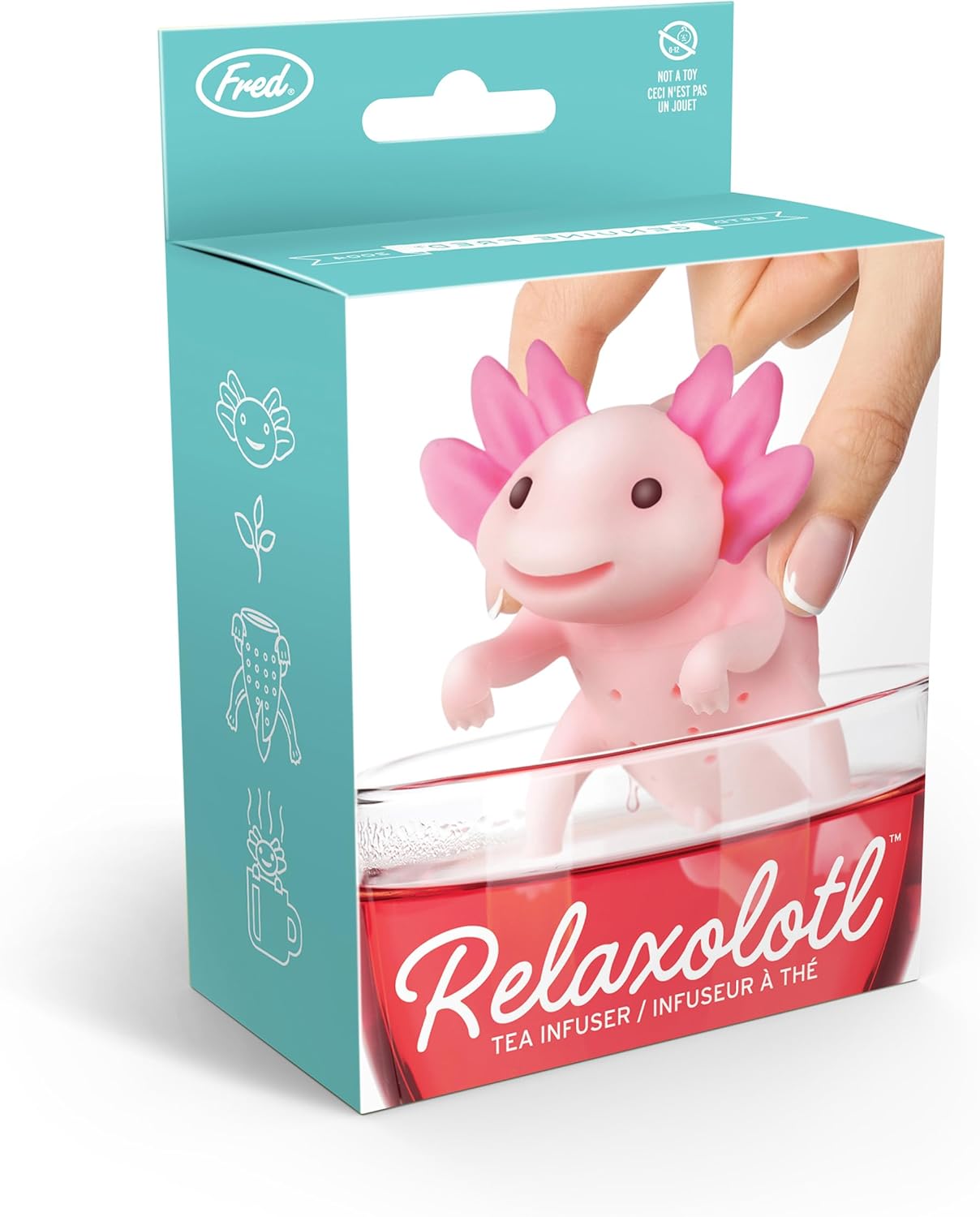 Genuine Fred RELAXOLOTL Tea Infuser, Cute Axolotl Design, For Loose Le