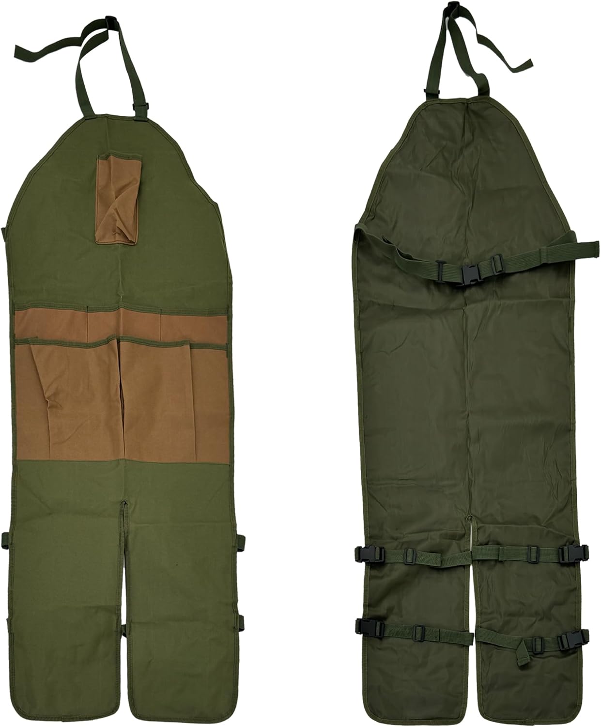 Heavy-Duty Waterproof Gardening Apron Long Apron with Tool Pockets, Adjustable Full-Length Workwear for Outdoor Plant Care, Landscaping, and Leg Protectio