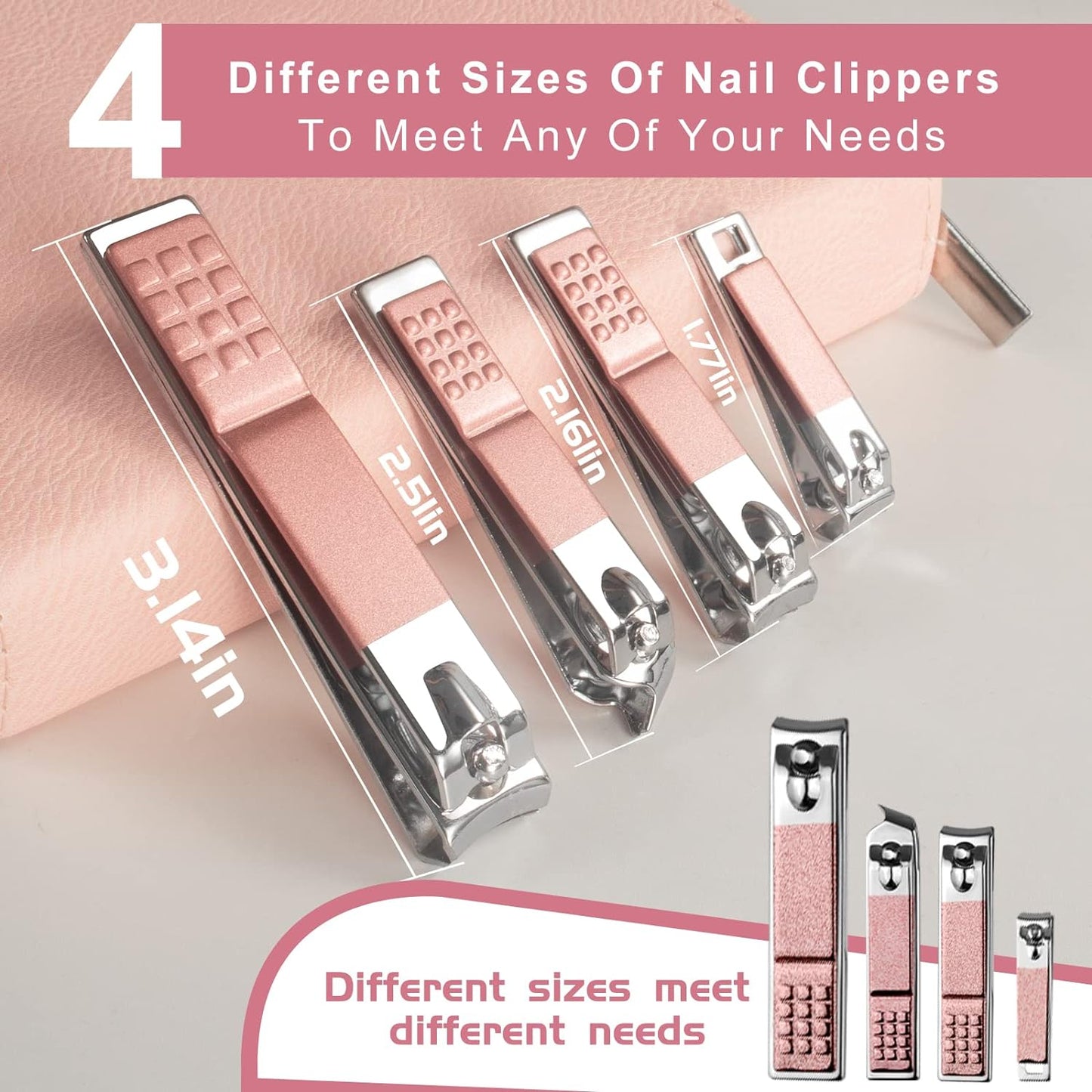 Manicure Set 30 in 1 Nail Clipper set, REDFLOW nail clippers, fingerna
