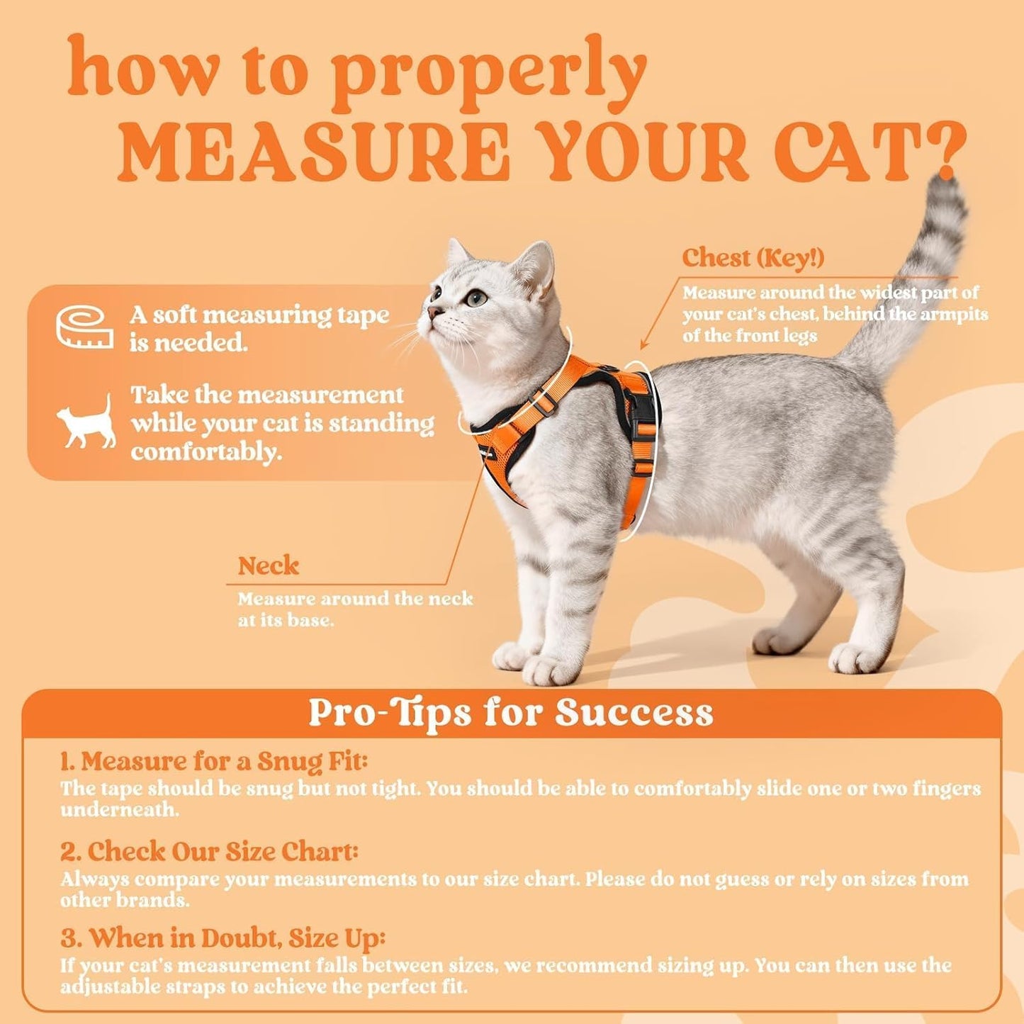 rabbitgoo Cat Harness and Leash for Walking, Escape Proof Soft Adjusta