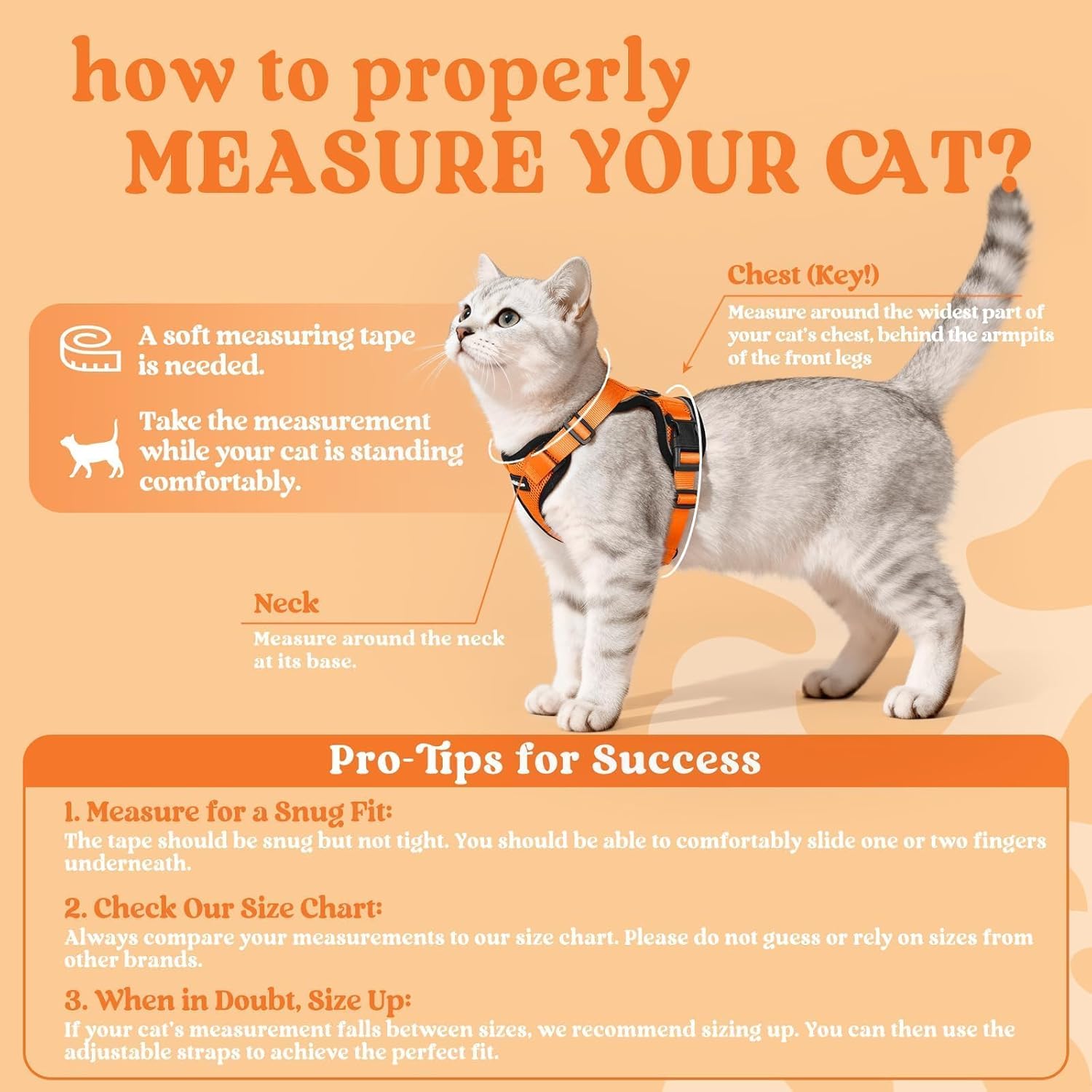 rabbitgoo Cat Harness and Leash for Walking, Escape Proof Soft Adjusta