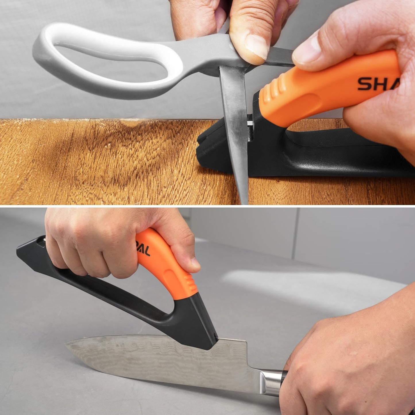 SHARPAL 112N 3-in-1 Knife & Garden Tool Sharpener for Axe, Hatchet, Machete & Scissors, Blade Repair & Restoration Tool