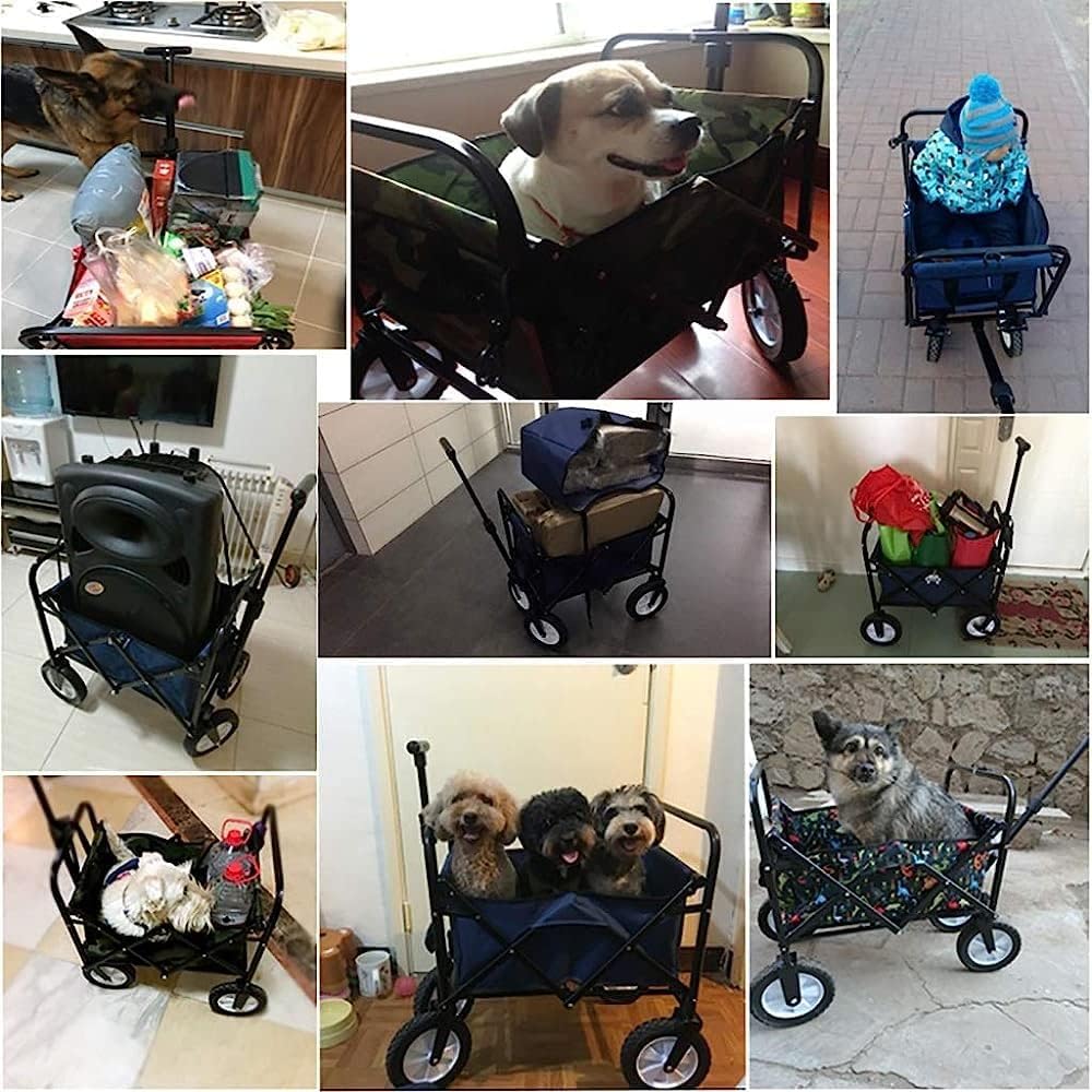 Trolleys, Folding Garden Trolley Cart Heavy Duty Wagon Multi-Function 