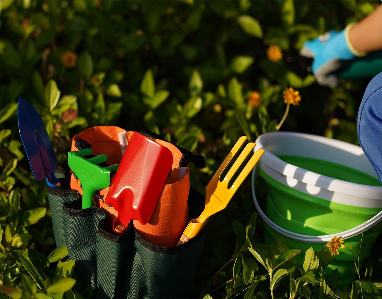Kidz Gardening Tool Set – Gardening Tools Kit Includes Shovel, Rake, F