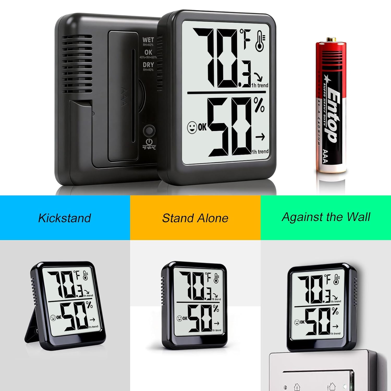 Room Thermometer Indoor Hygrometer Humidity Meter Gauge Digital Temper