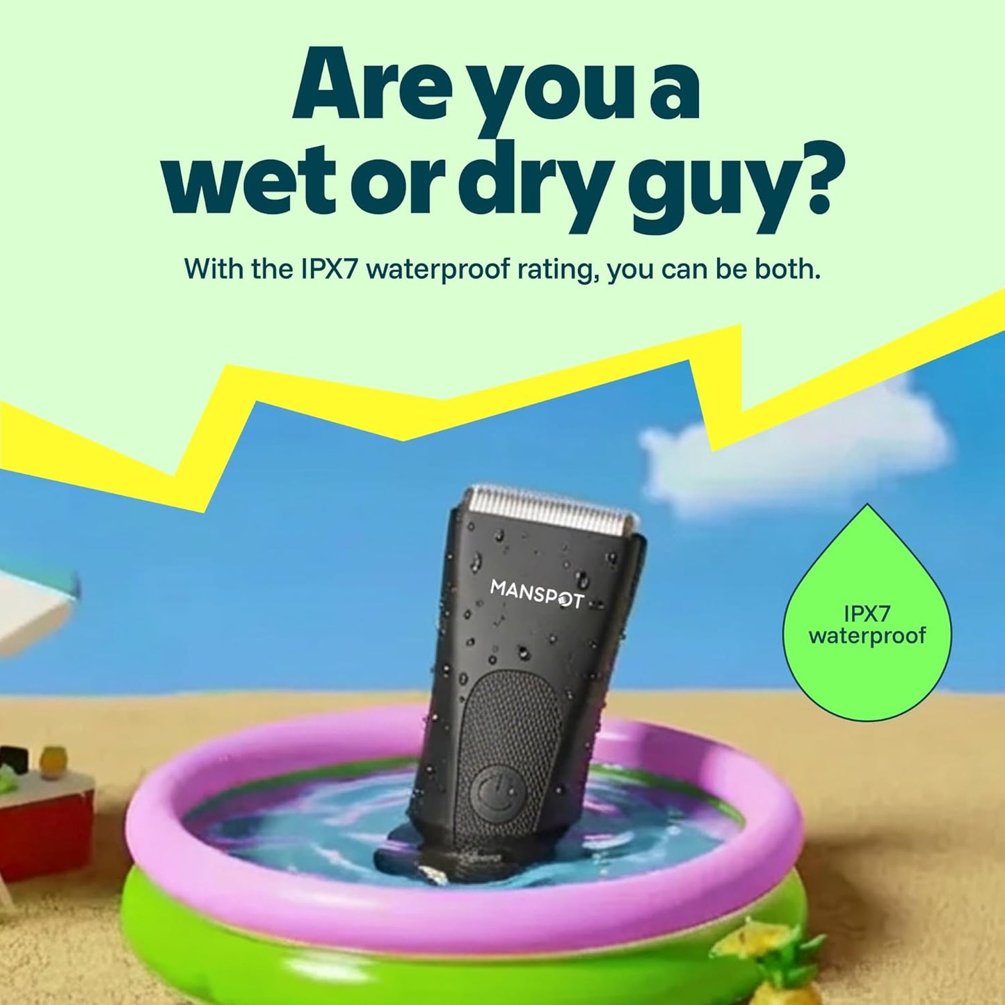 MANSPOT Manscape Groin & Body Hair Trimmer for Men, Electric Ball Pubi