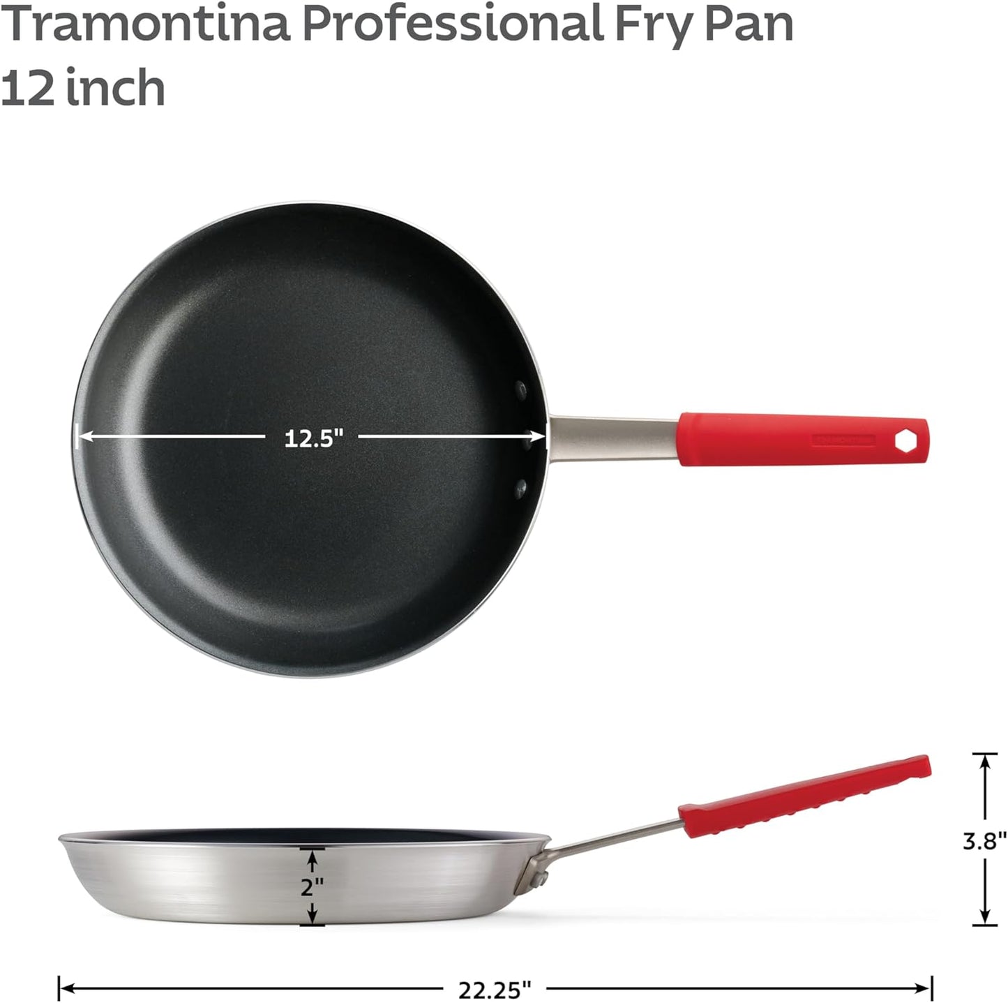 Tramontina Professional 12-Inch Non Stick Large Frying Pan, Heavy-Gaug