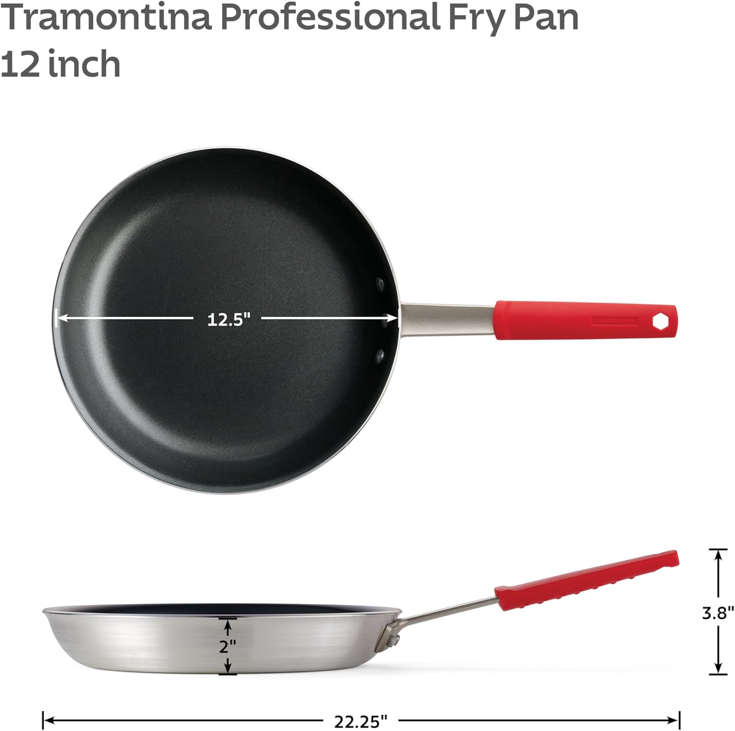 Tramontina Professional 12-Inch Non Stick Large Frying Pan, Heavy-Gaug