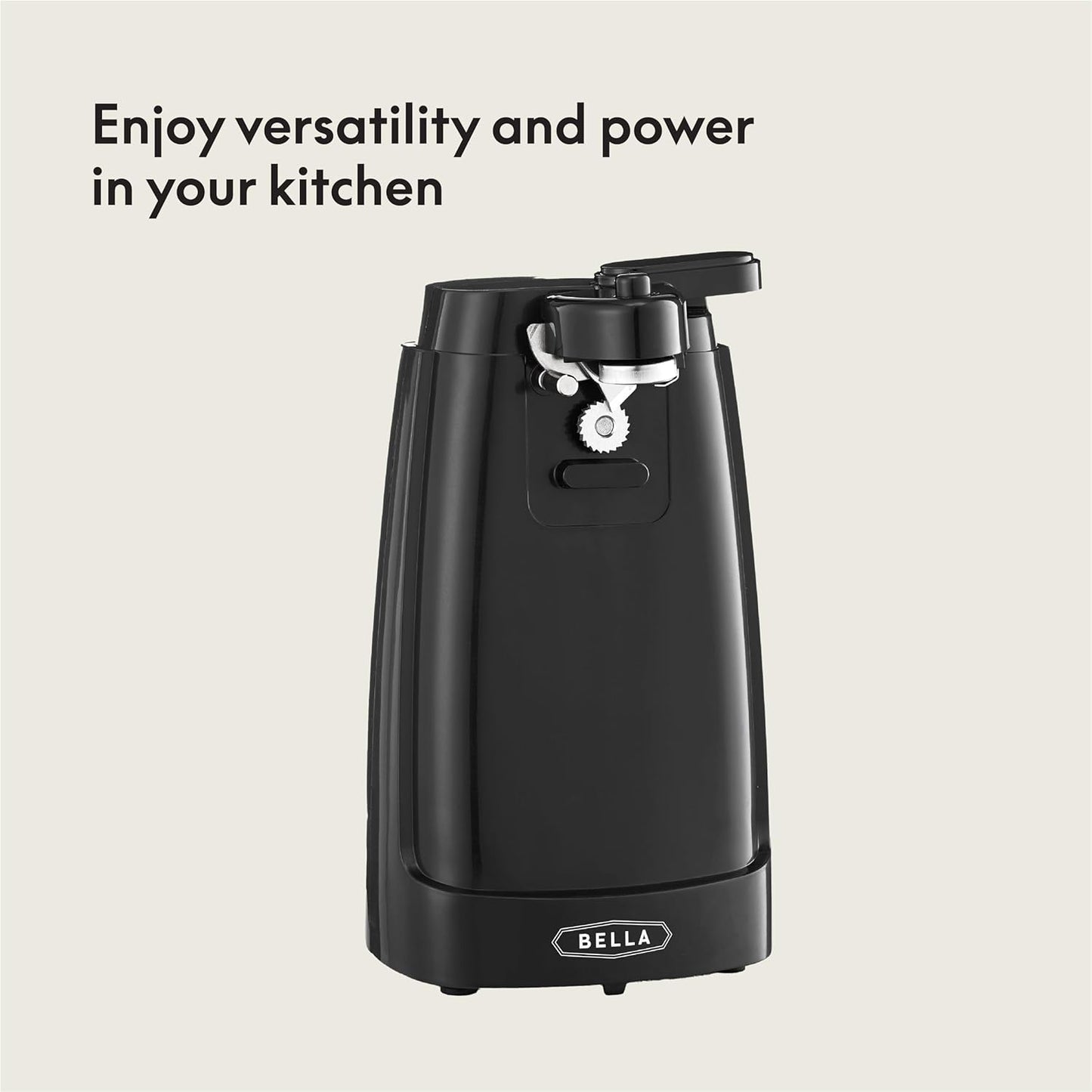 bella Electric Can Opener and Knife Sharpener, Removable Cutting Lever